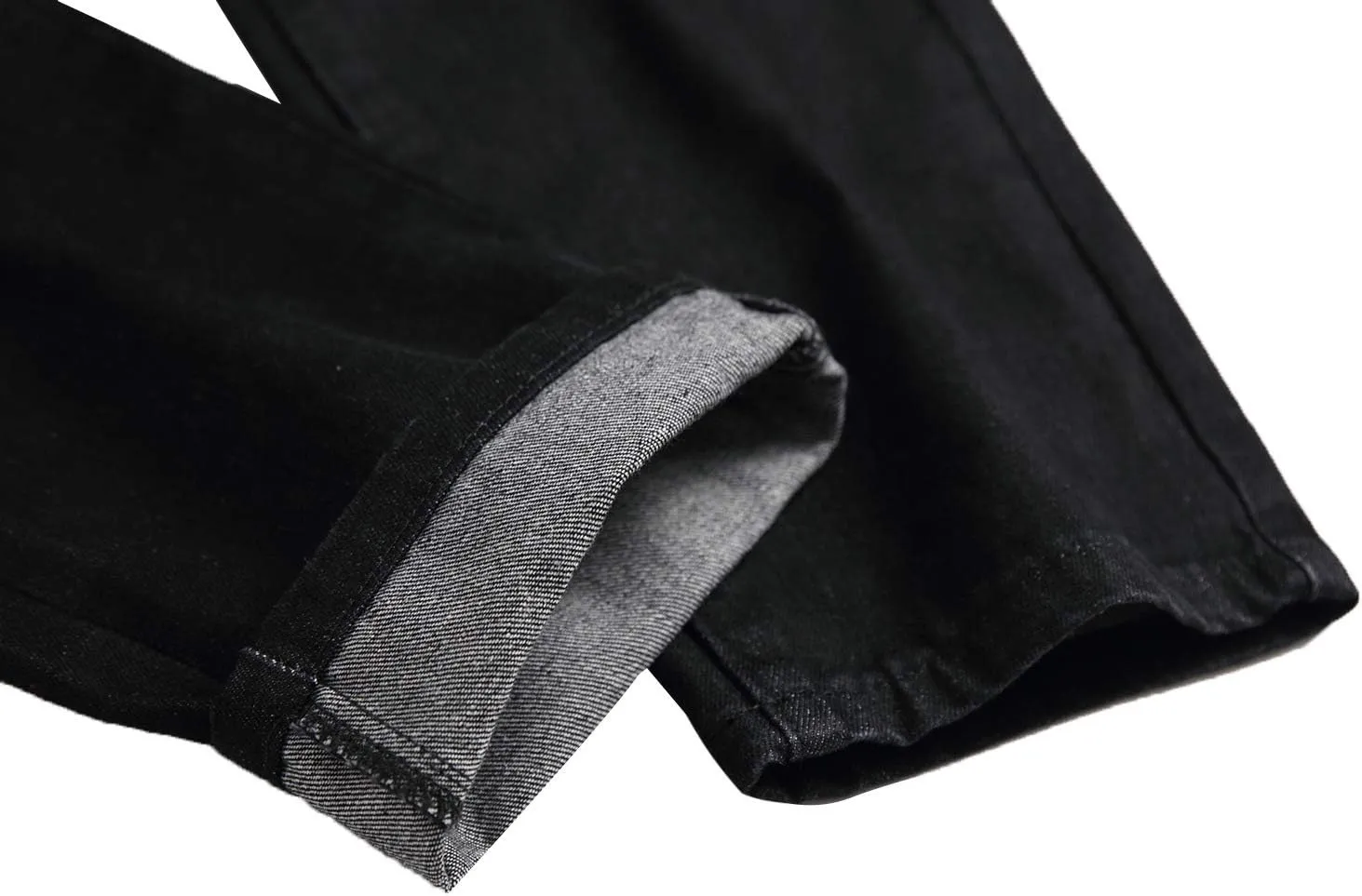 Men's Slim-fit Stretch Denim Jeans Featuring a Ripped Stretch Regular Pants