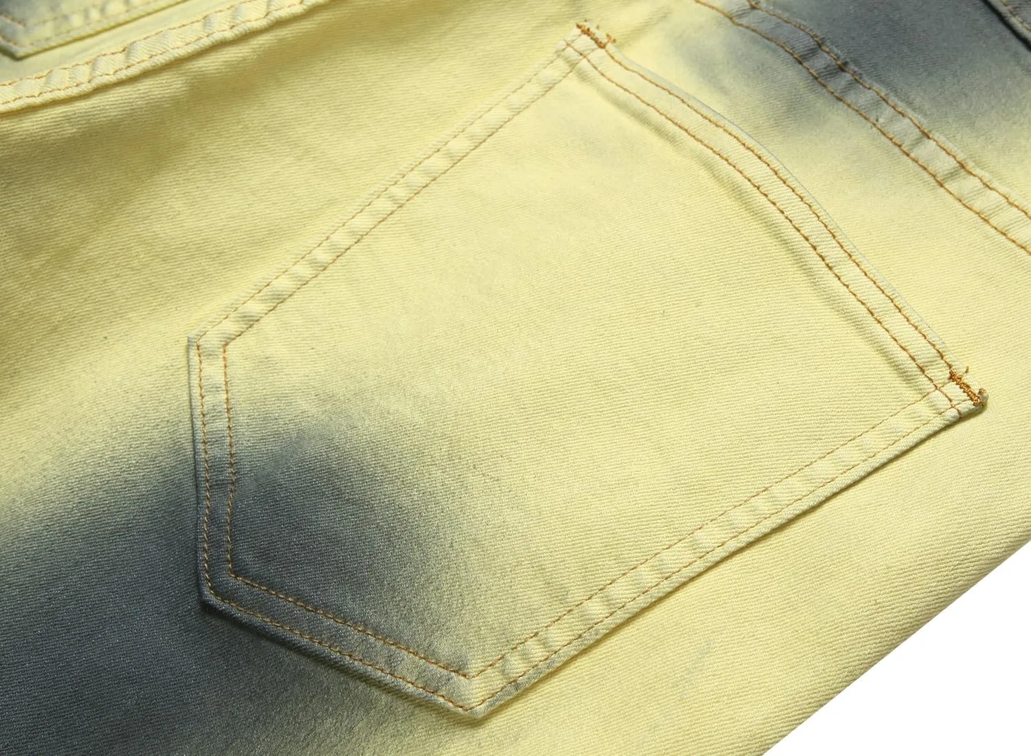 Men's Slim-fit Stretch Denim Jeans Featuring a Ripped Stretch Regular Pants
