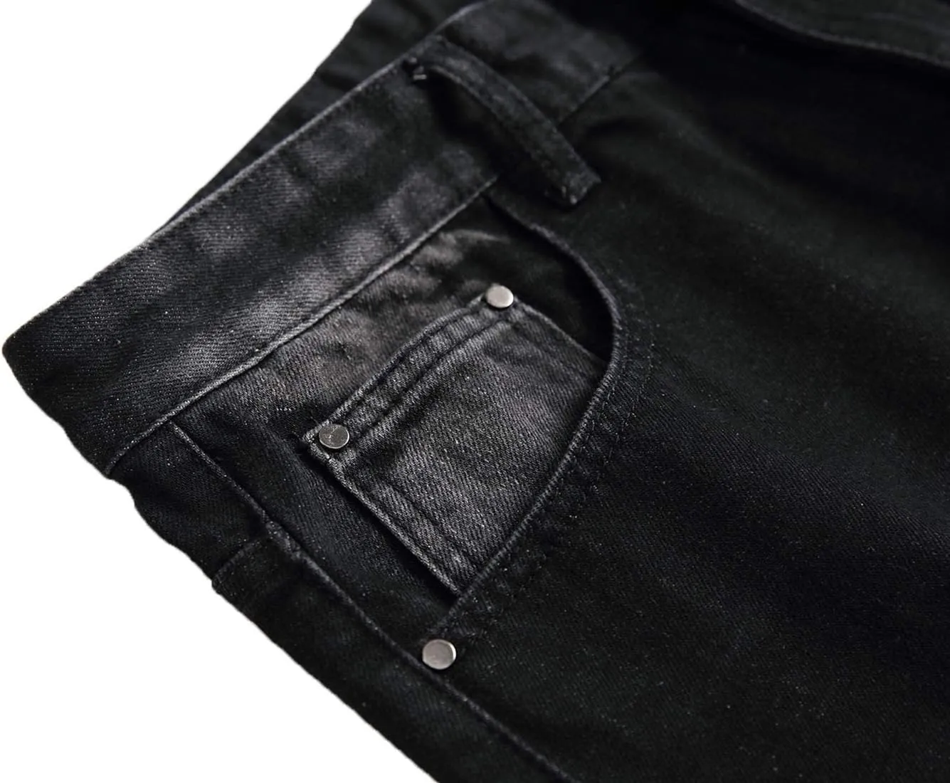 Men's Slim-fit Stretch Denim Jeans Featuring a Ripped Stretch Regular Pants