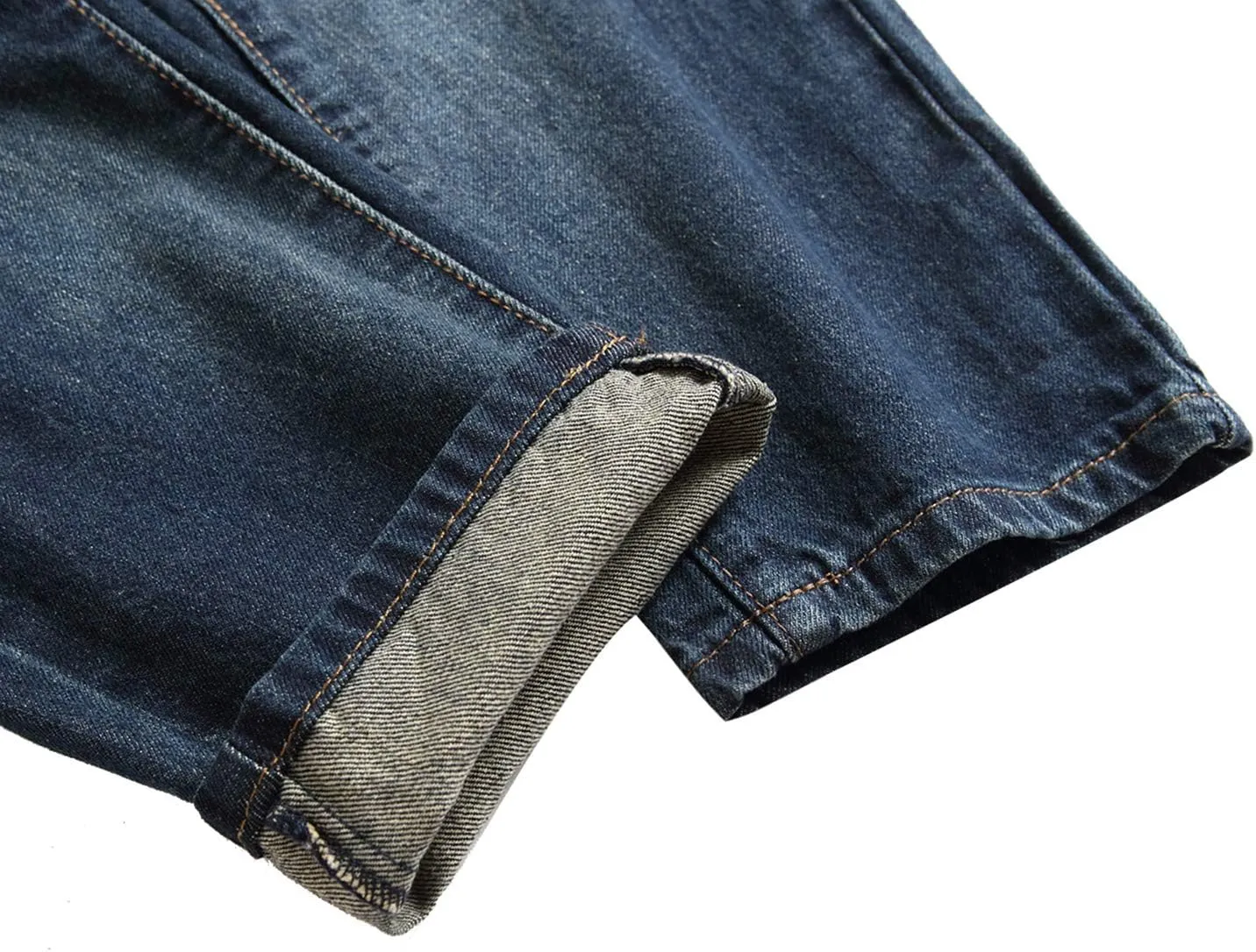 Men's Slim-fit Stretch Denim Jeans Featuring a Ripped Stretch Regular Pants