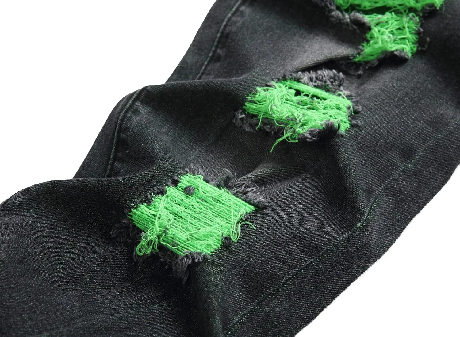 Men's Slim-fit Stretch Denim Jeans Featuring a Ripped Stretch Regular Pants