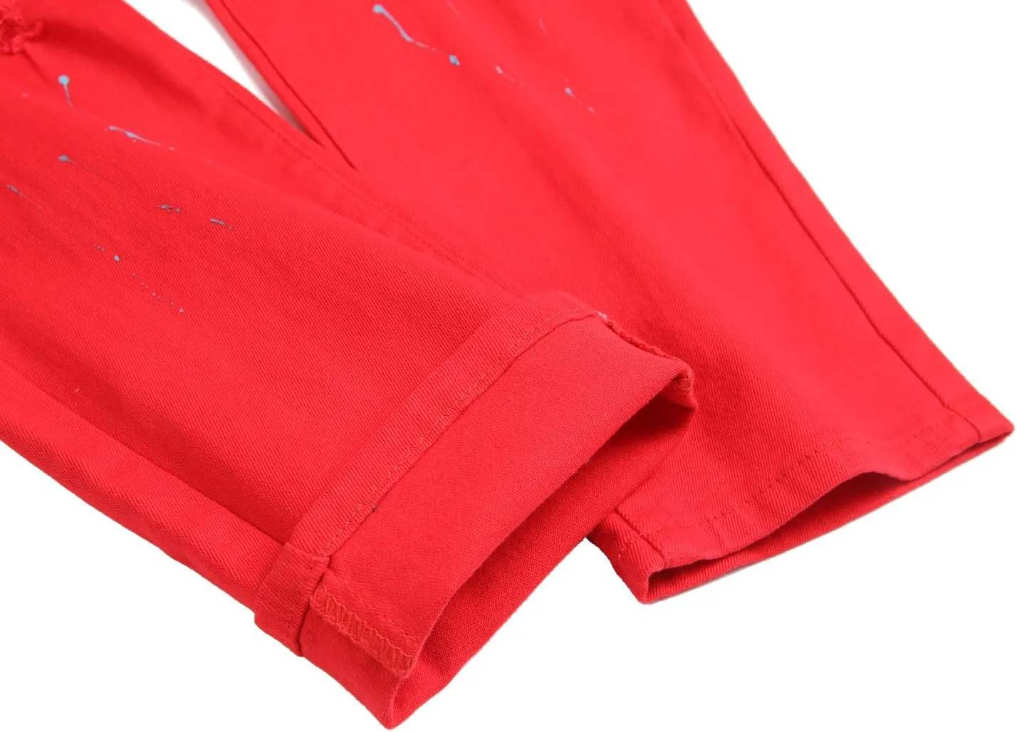 Men's Slim-fit Stretch Denim Jeans Featuring a Ripped Stretch Regular Pants