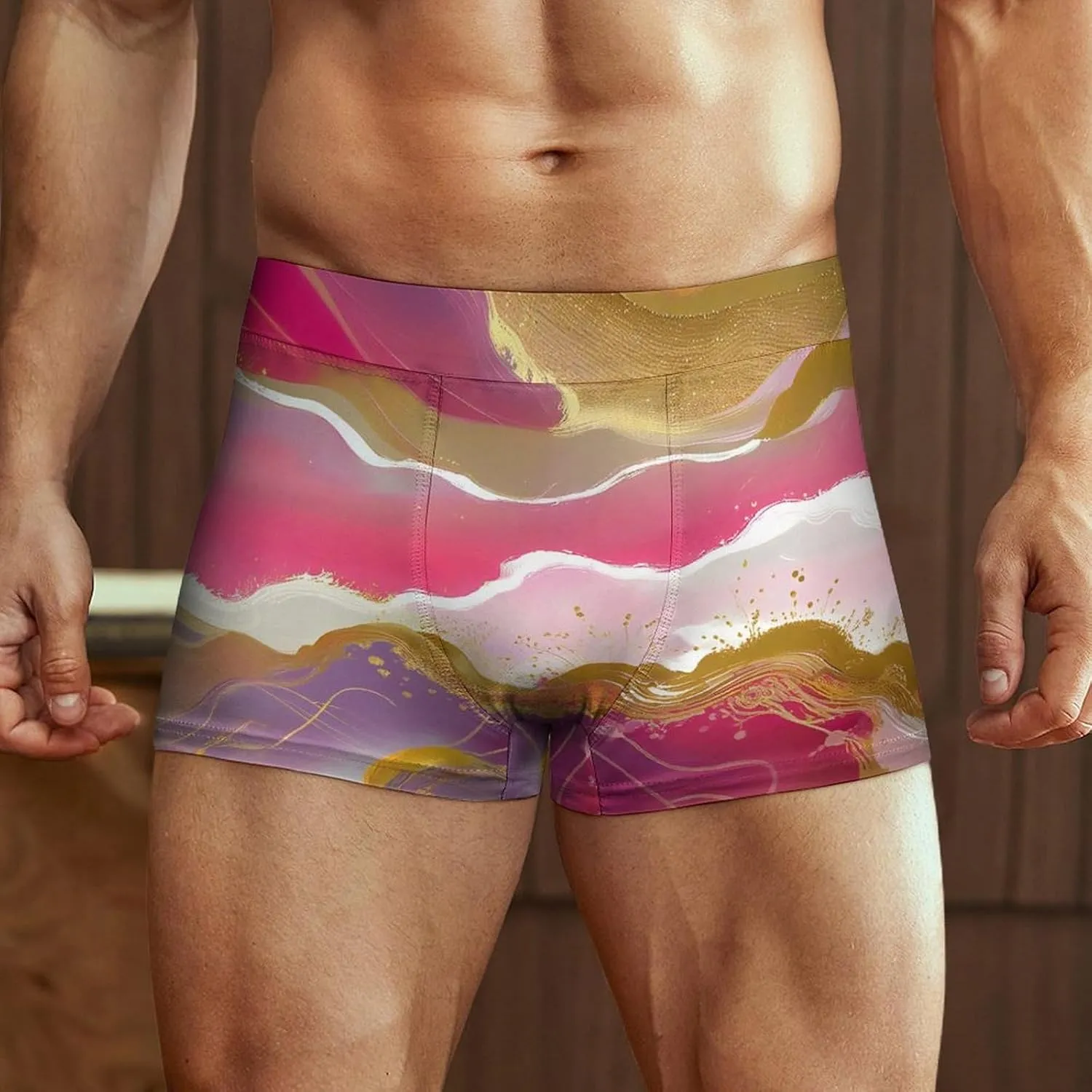 Men's Stretch Boxer Briefs Quick Dry, Moisture Wicking, Breathable