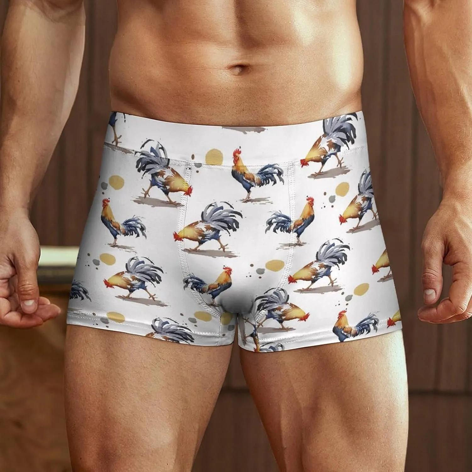 Mens Underwear Boxer Briefs Breathable Soft Moisture-Wicking
