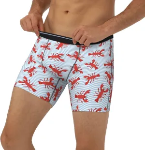 Mens Underwear Boxer Briefs - Soft Breathable Cute Cartoon Lobster Men Underwear Boxer Briefs