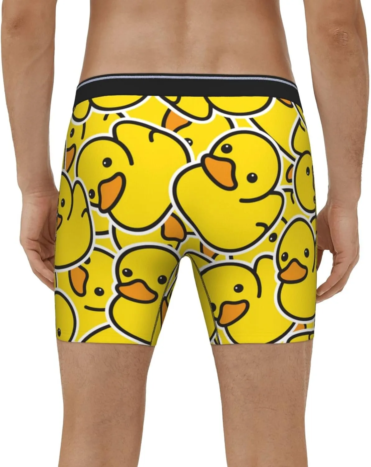 Mens Underwear Boxer Briefs - Soft Breathable Ducky Cartoon Animal Yellow Men Underwear Boxer Briefs