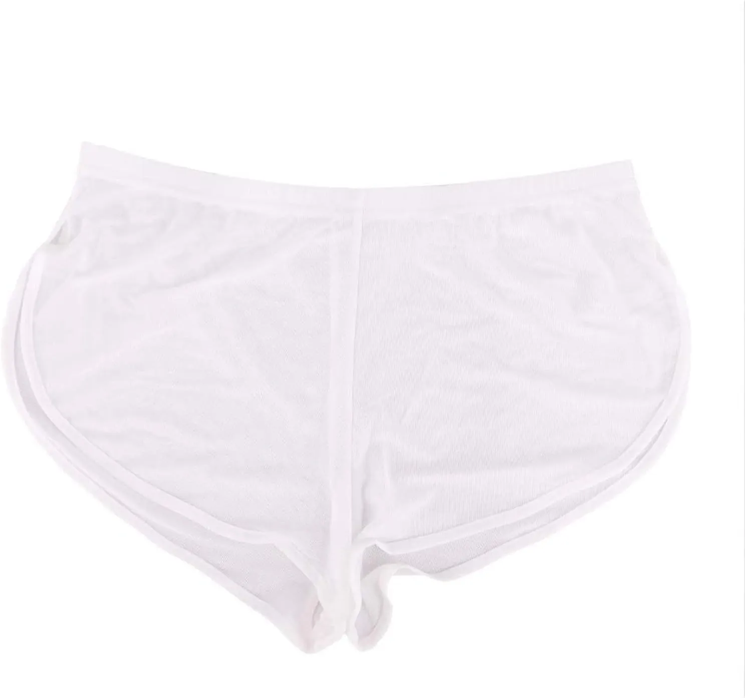 Mens Underwear Sexy Mesh Breathable Boxer Briefs See Through Side Split Soft Breathable Cool Transparent Brief Shorts