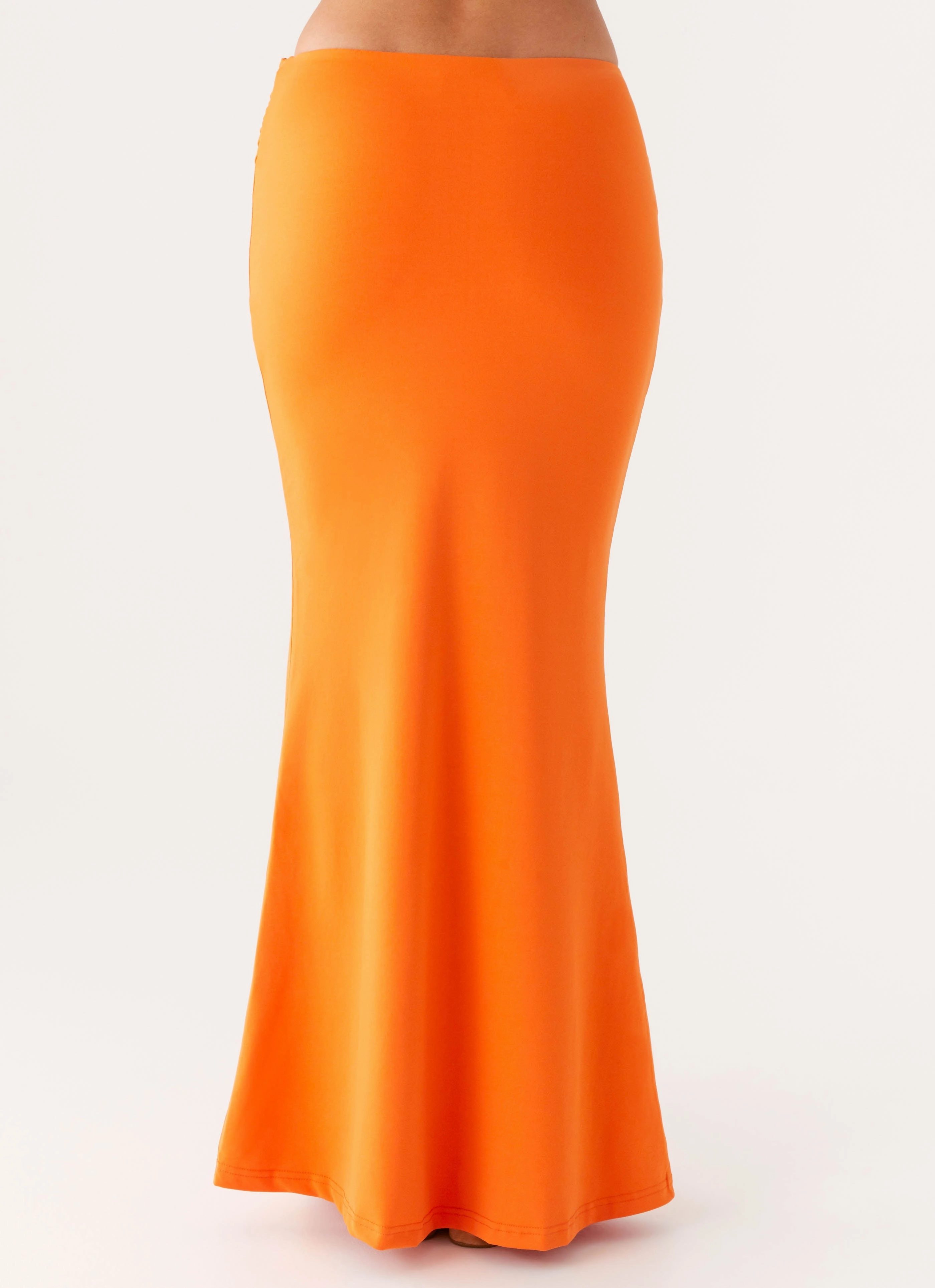 Mention Maxi Skirt - Orange Button Fastenings