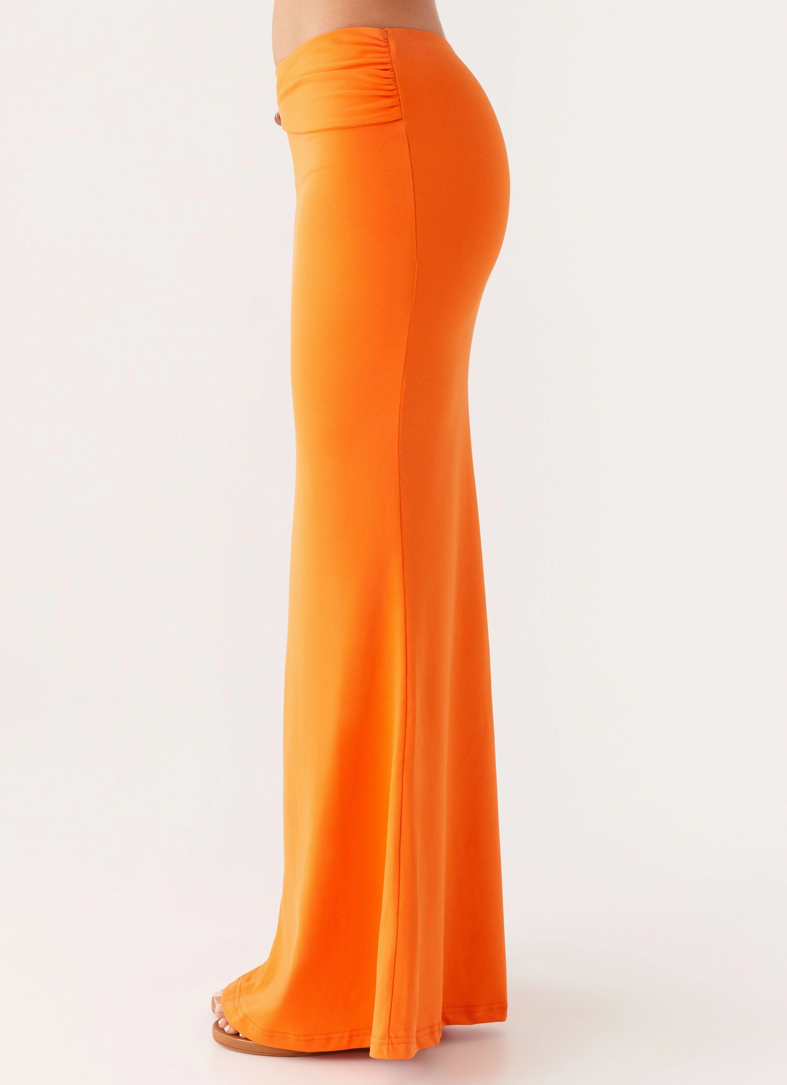 Everyday Comfort Mention Maxi Skirt - Orange