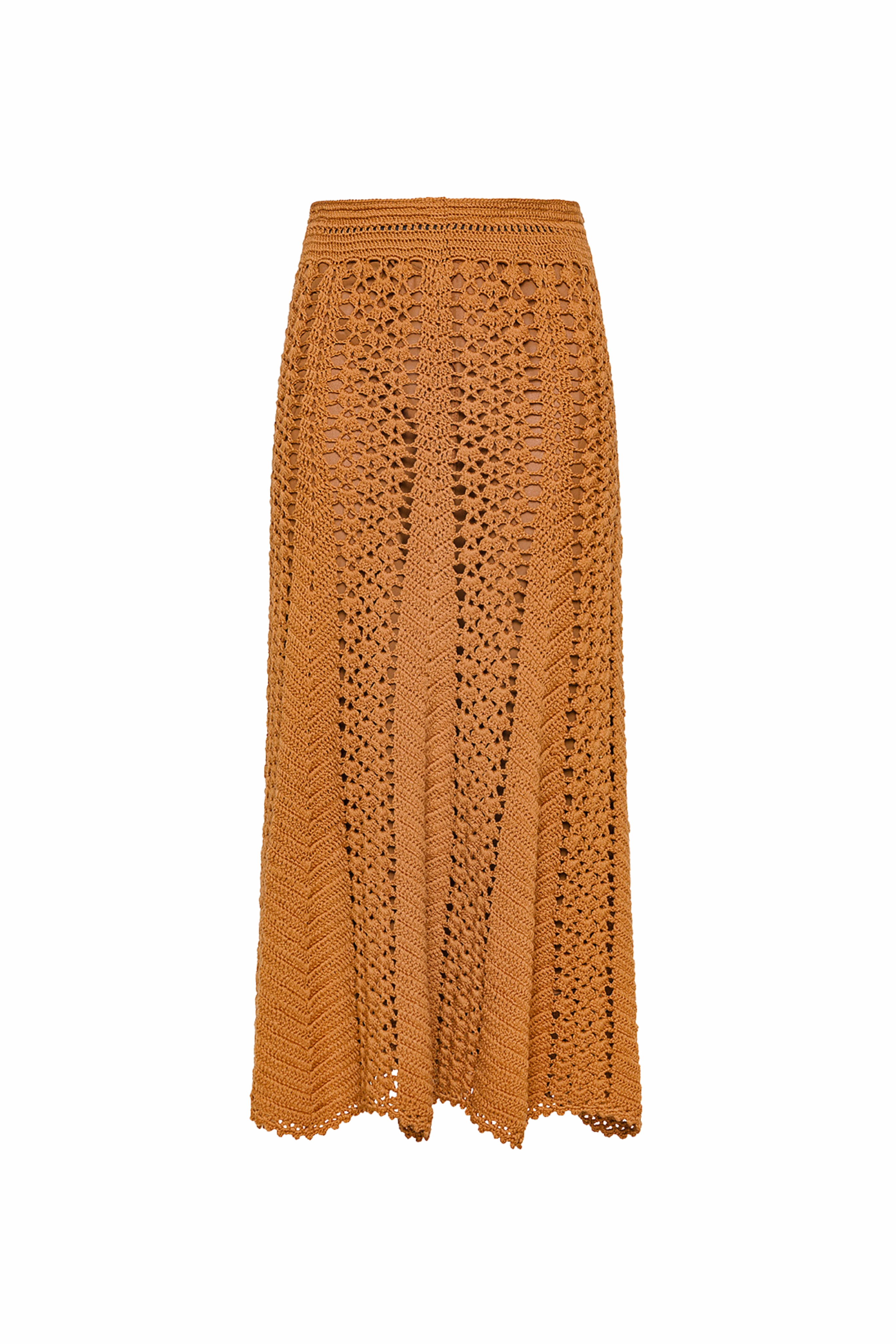 Merinos Crochet Skirt Animal Print A Line Silhouette