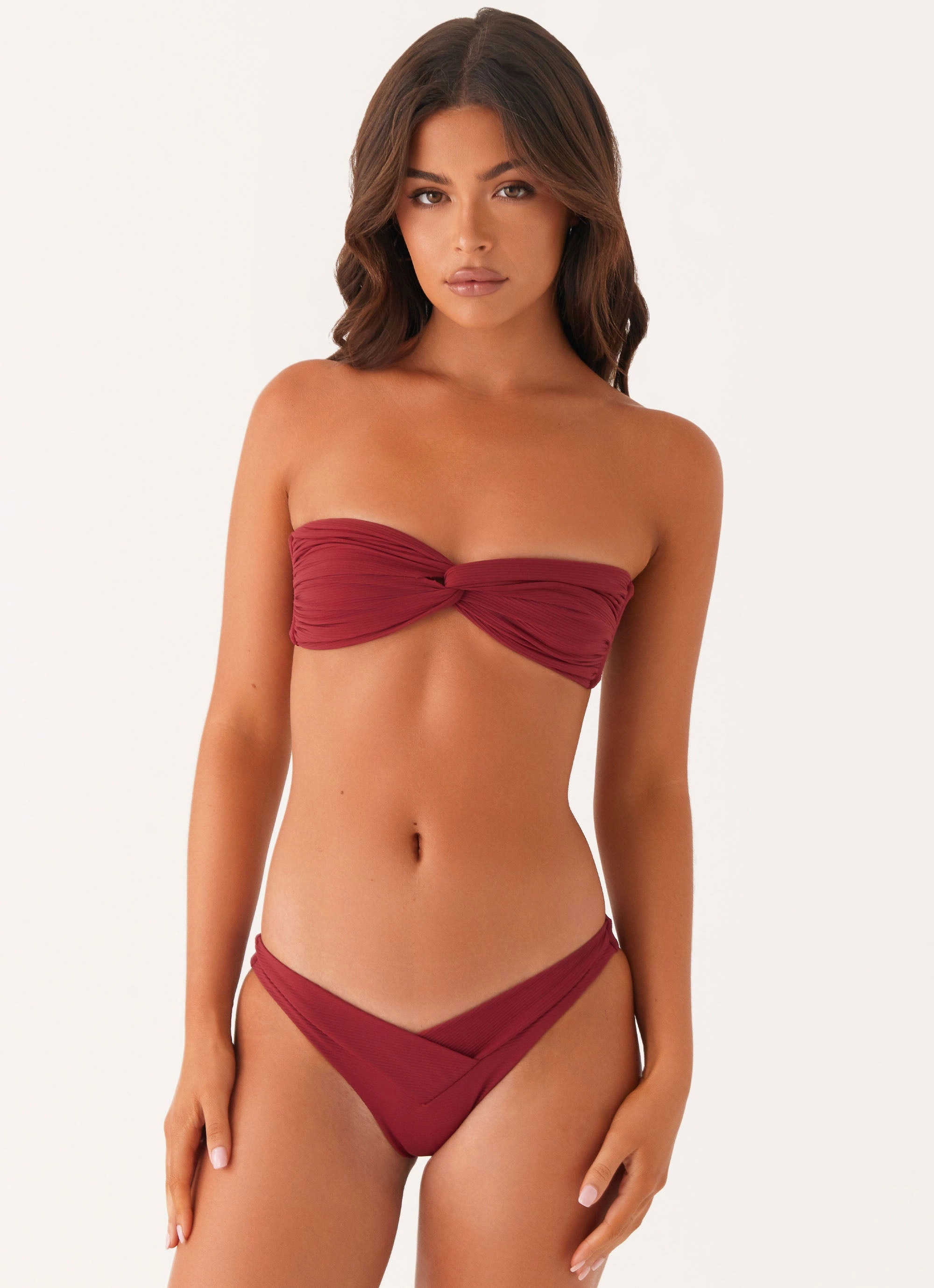 Chlorine Resistant Coating Delta Bikini Bottoms - Mulberry