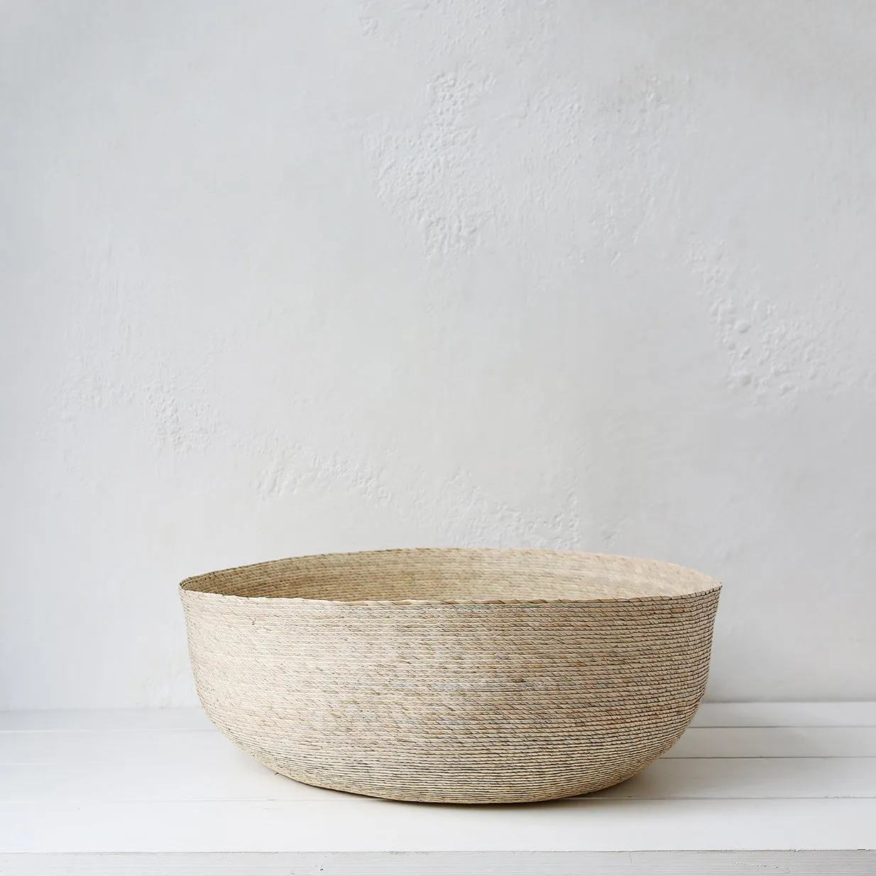 Mexican Woven Low Basket / Large