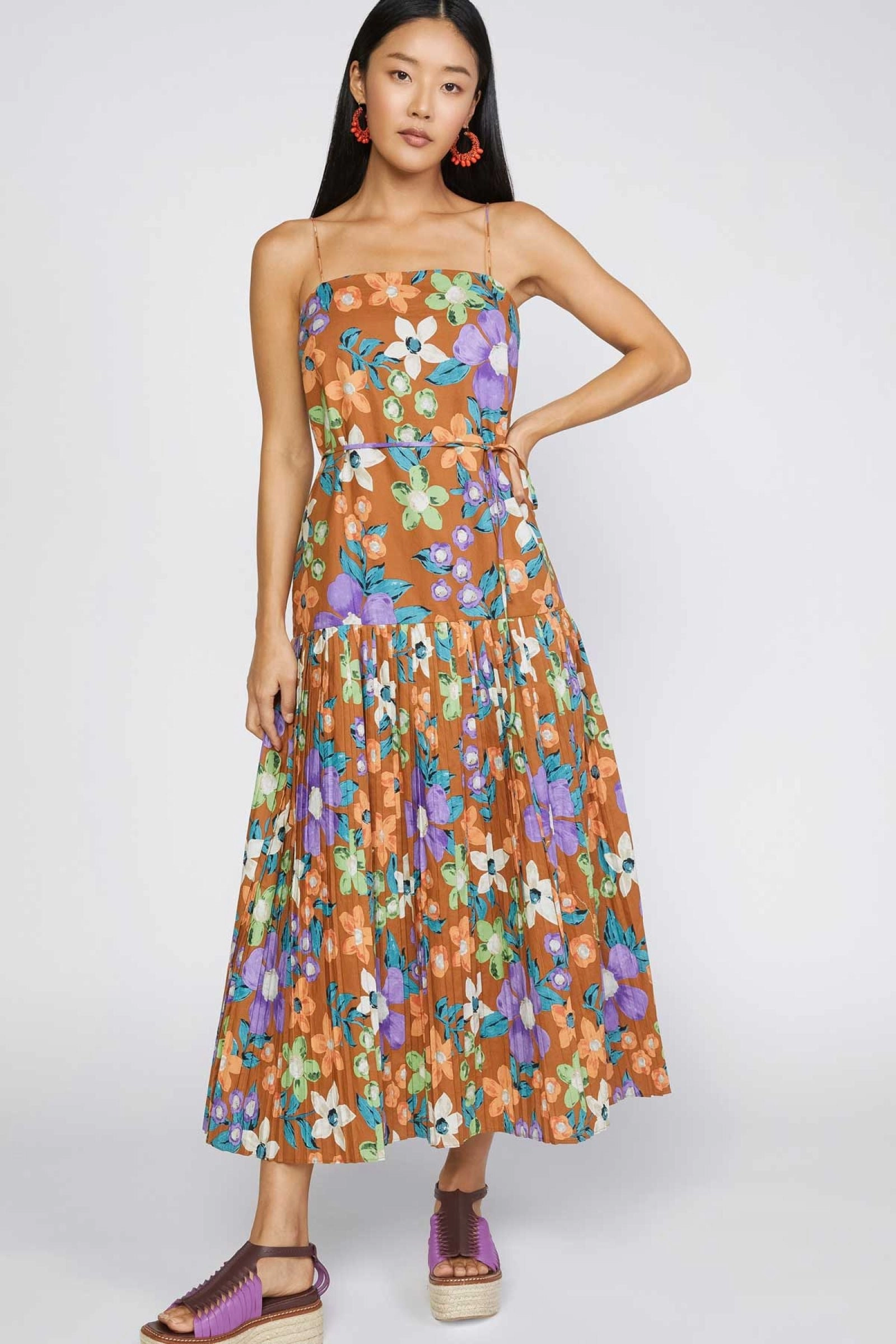 Sleek Drape Soft-touch daywear Mia Floral Dress
