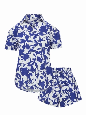 Athletic Flex Wear City Ready Michelle Top   Vicki Shorts Set in Moraea Garden