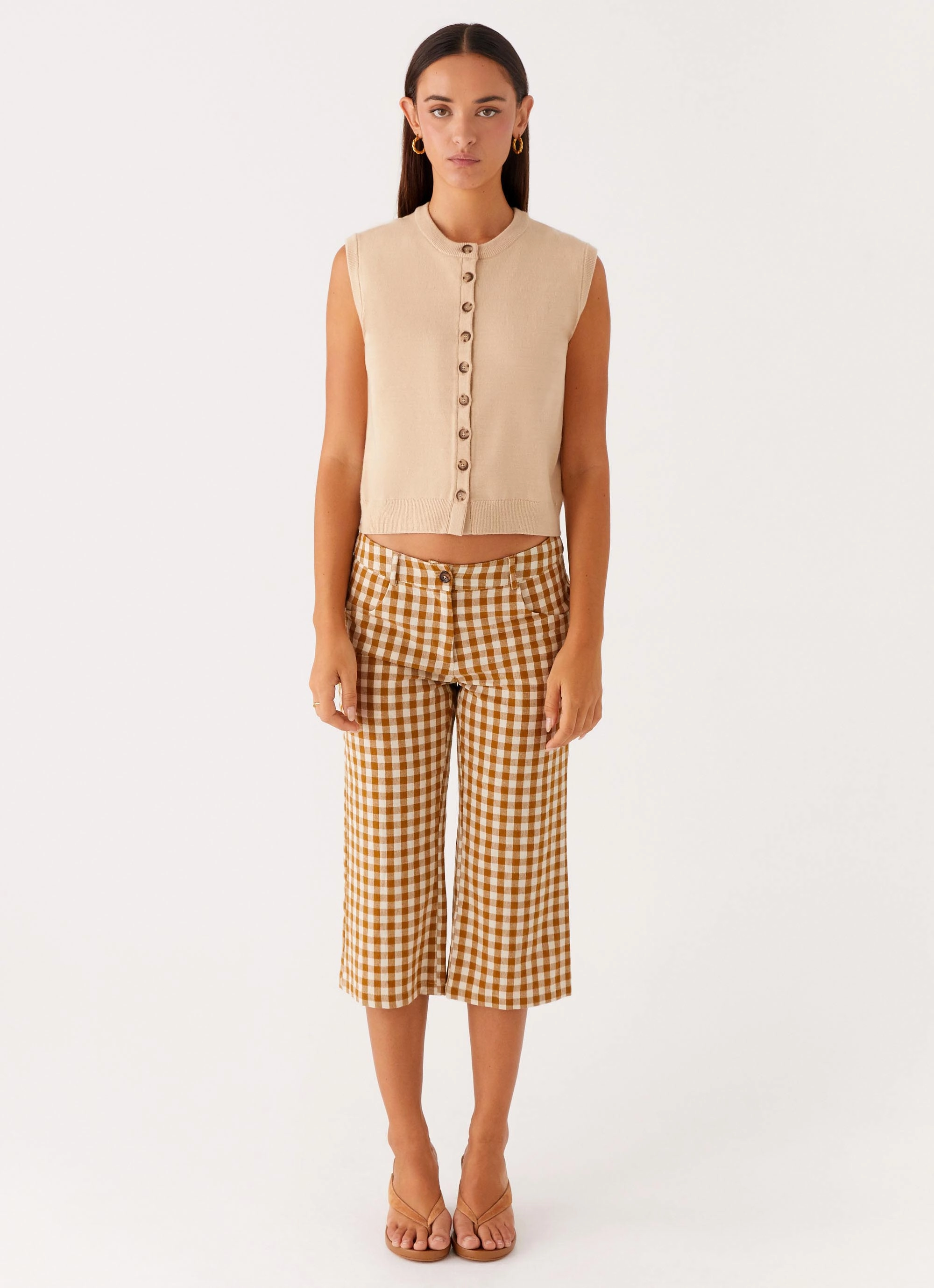 Mickey Knit Vest - Cream Soft Brushed Lining