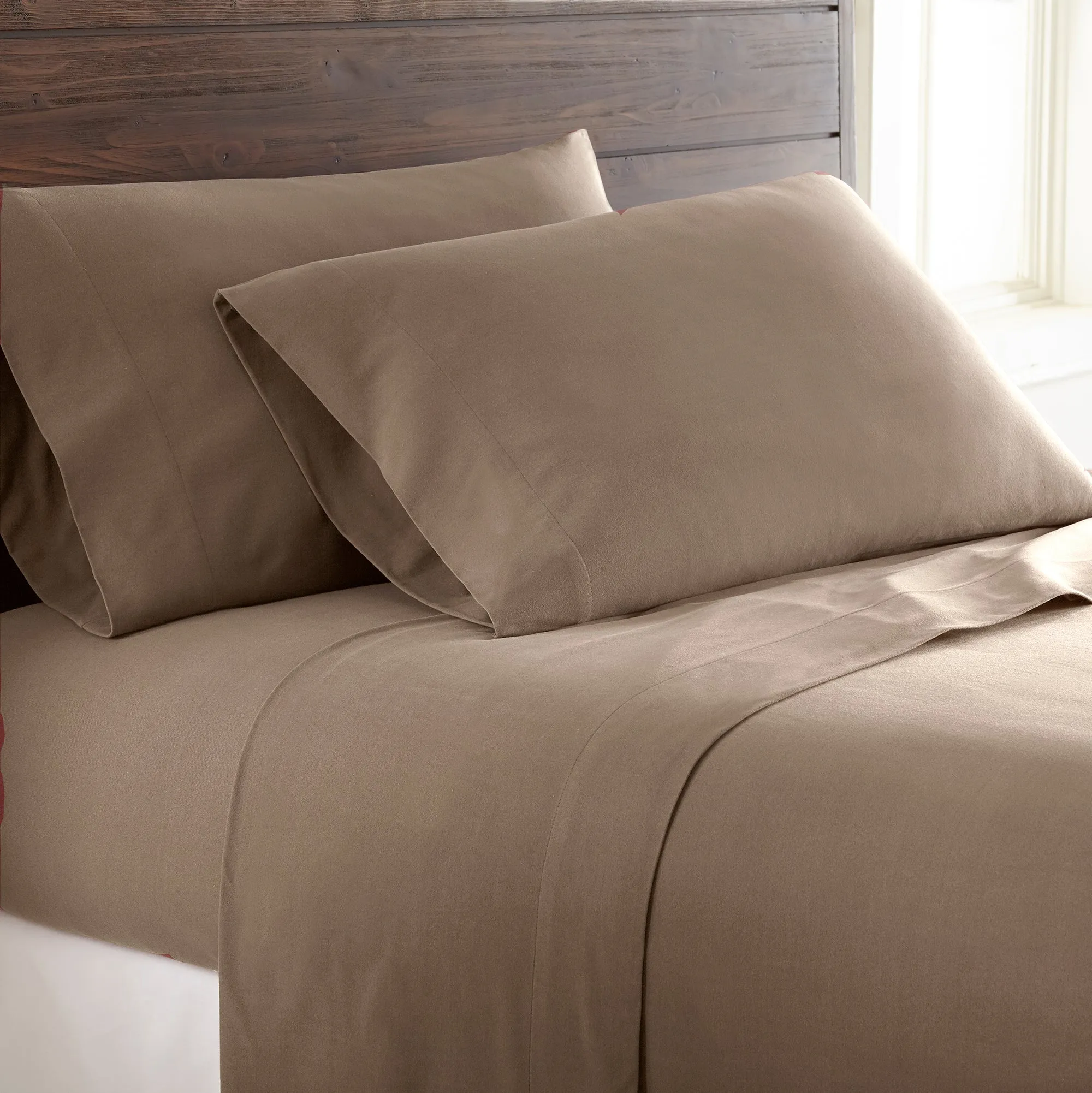 Micro Flannel Solid Color Deep Pocket Sheet Set by Shavel Home Products