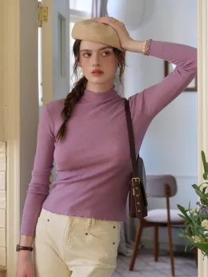Amanda Ruffle Collar 100% Wool Sweater EcoFriendlyDye