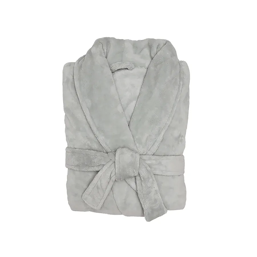 Microplush Bathrobe Silver