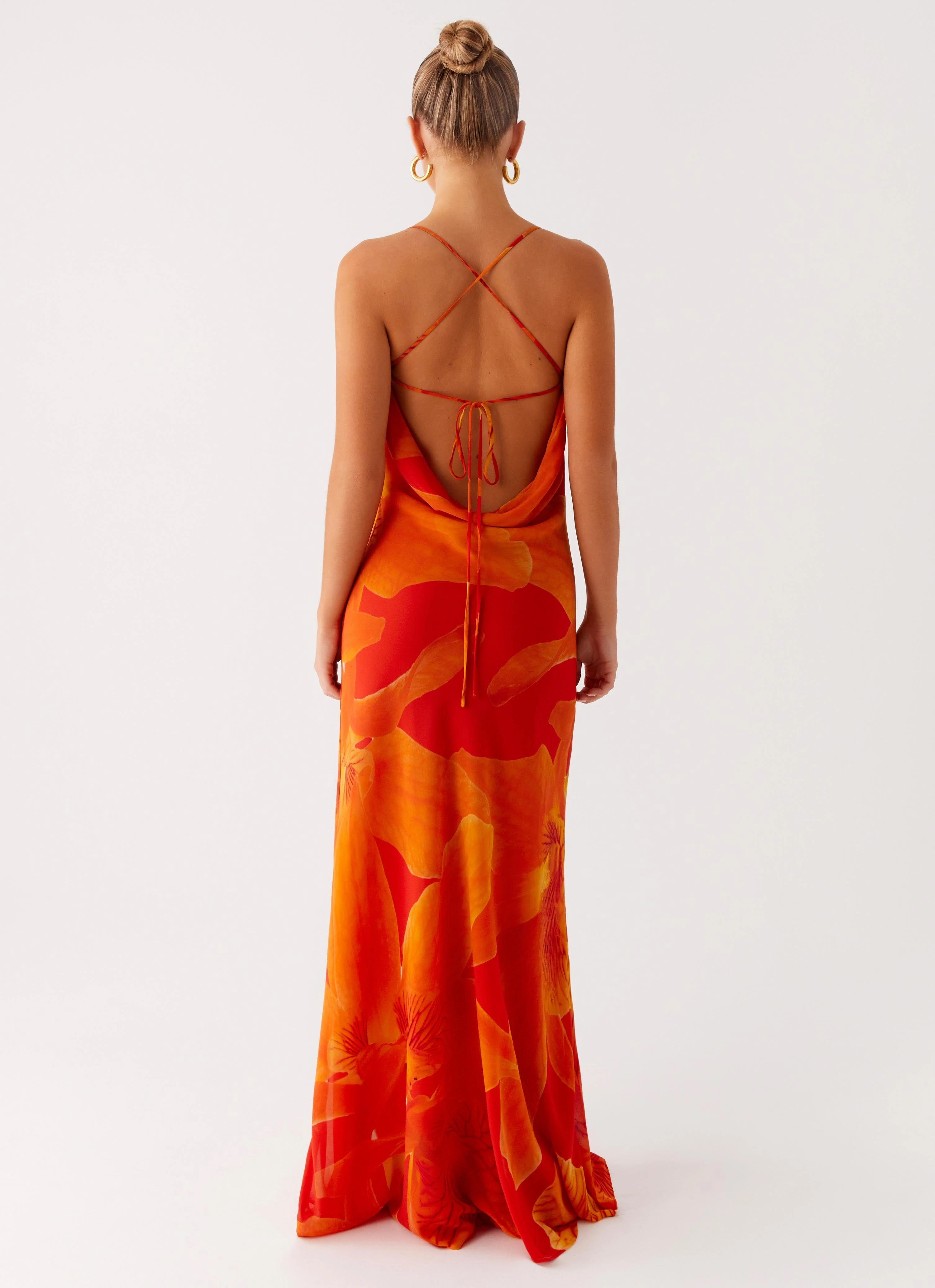 Midafternoon Maxi Dress - Serene Orange Versatile Design