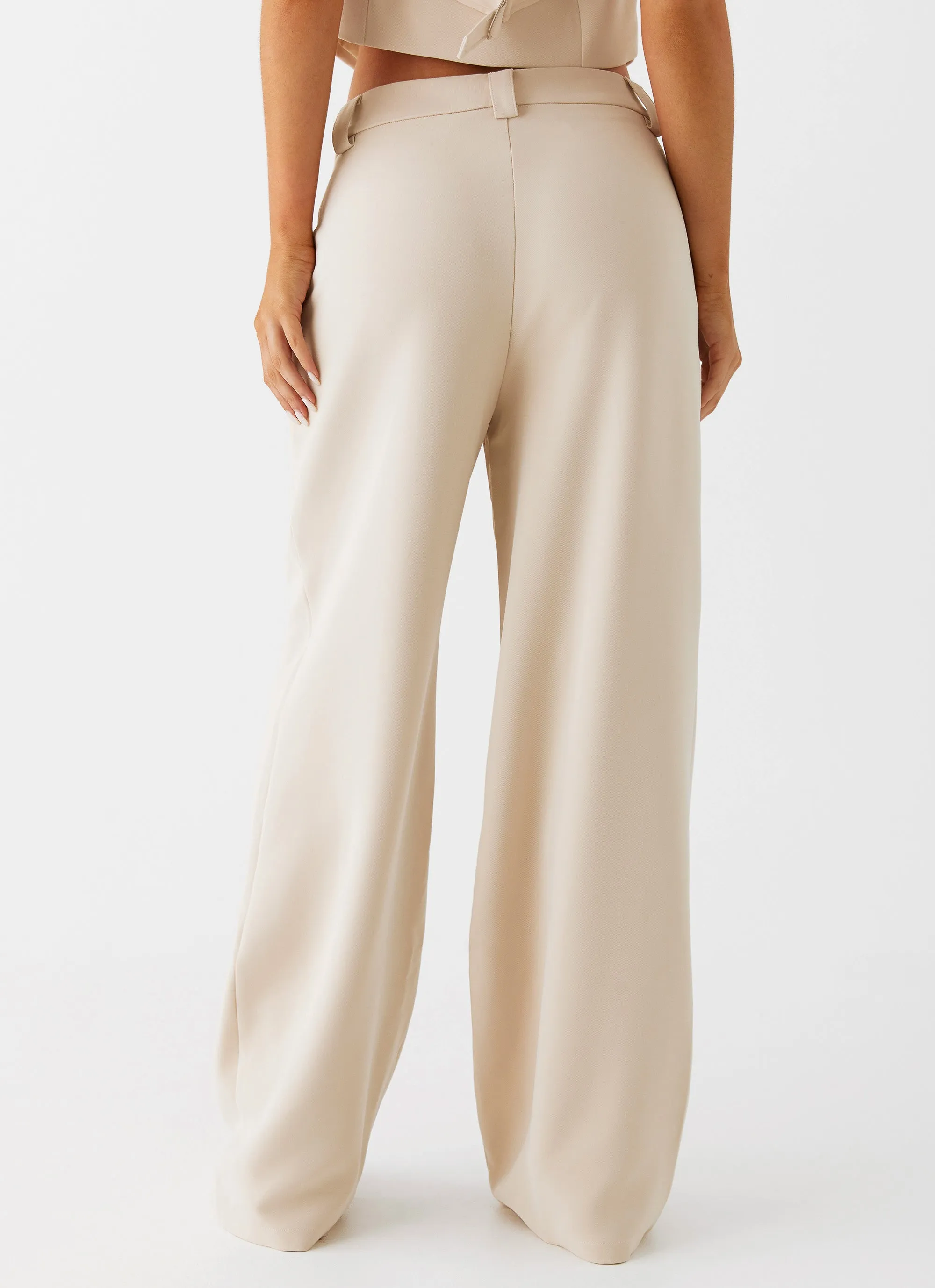 Layered Wear Midnight City Suit Pants - Beige
