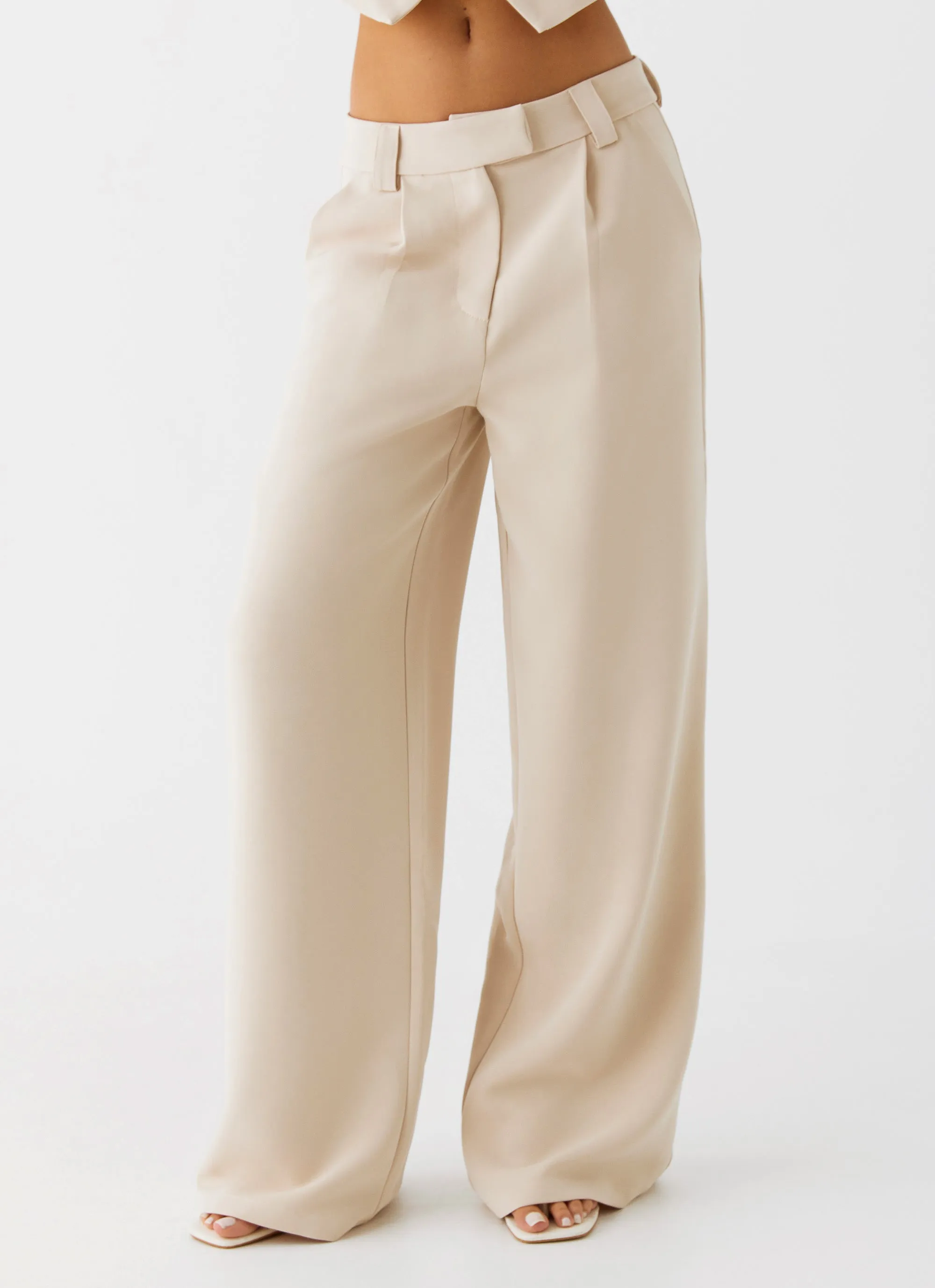 Midnight City Suit Pants - Beige Non slip grip Non Irritating Tags