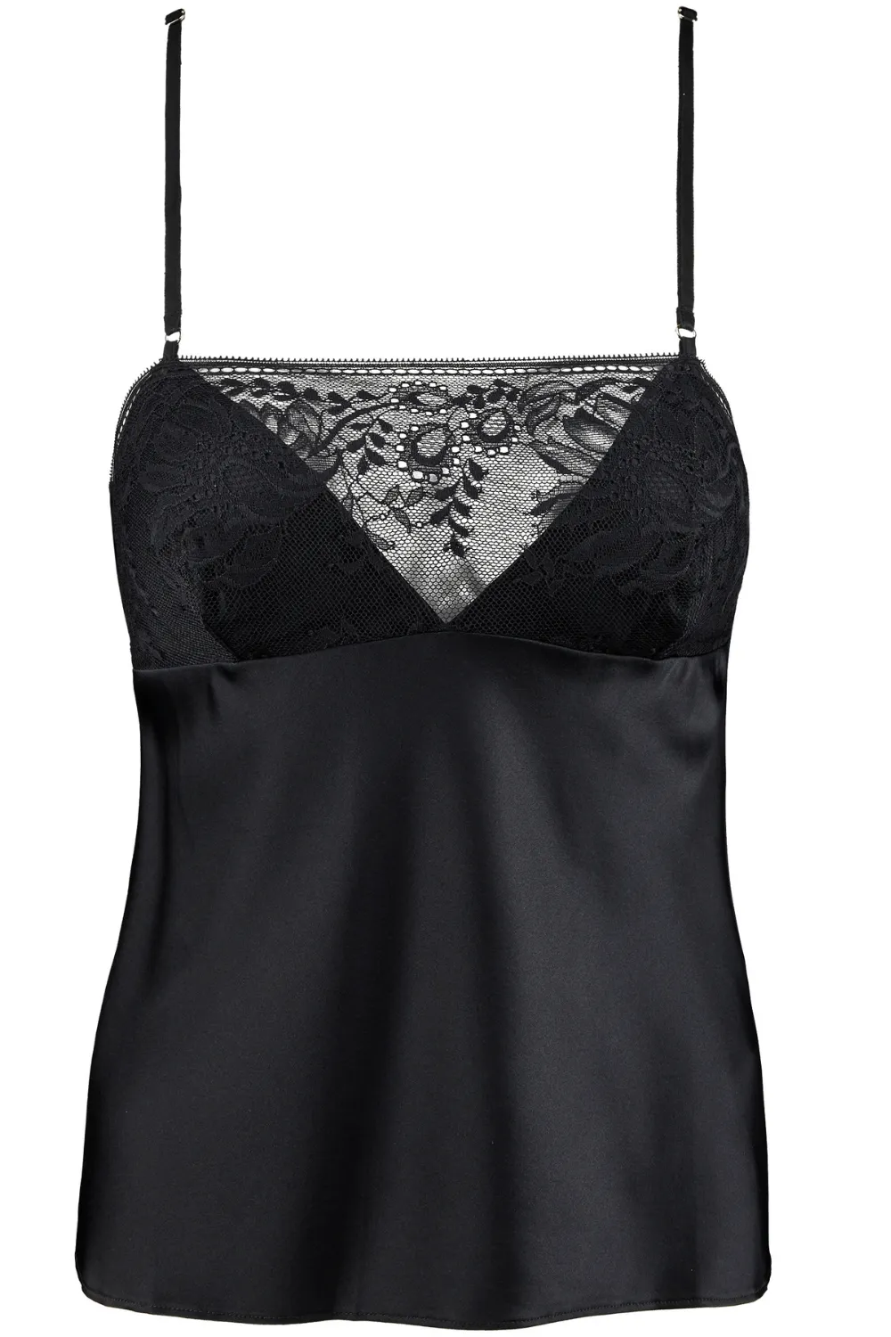 Midnight Whisper Silk Top Black