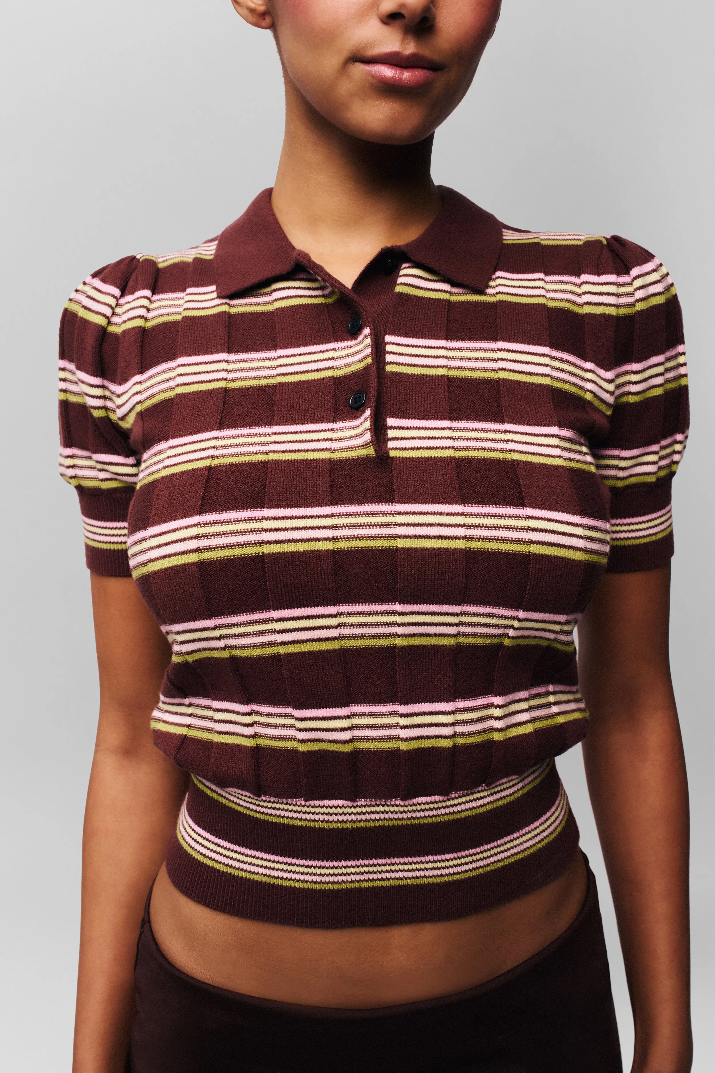 Mateo Polo Ventilated Panels Contrast Stitch Detail
