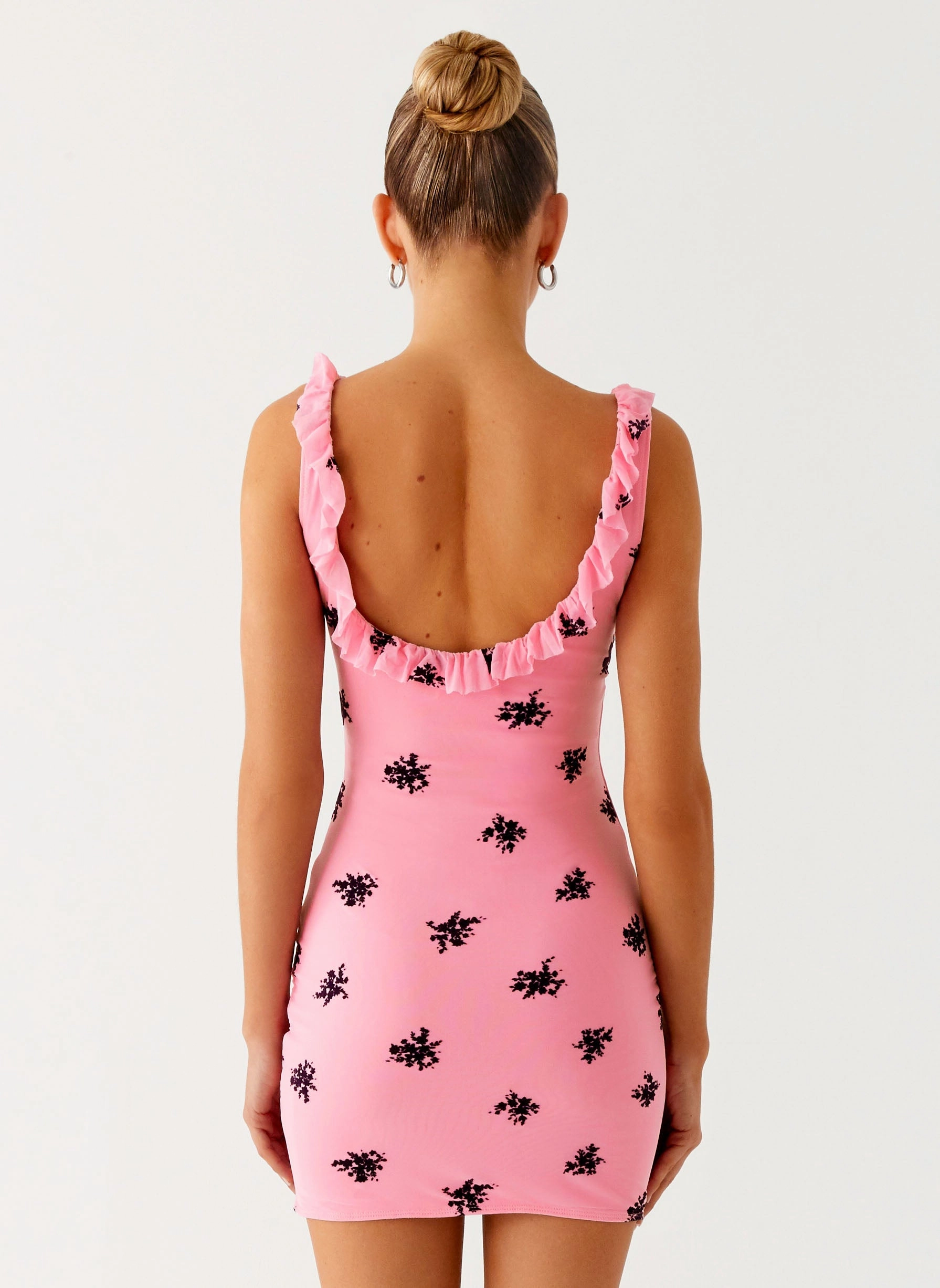 Milena Cami Mini Dress - Pink Delicate Finish Subtle Edge