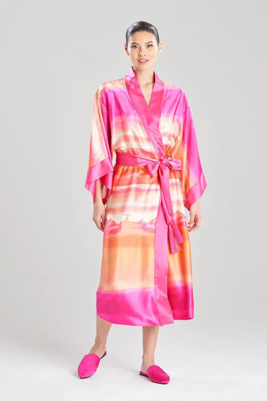 Minako Long Silk Robe