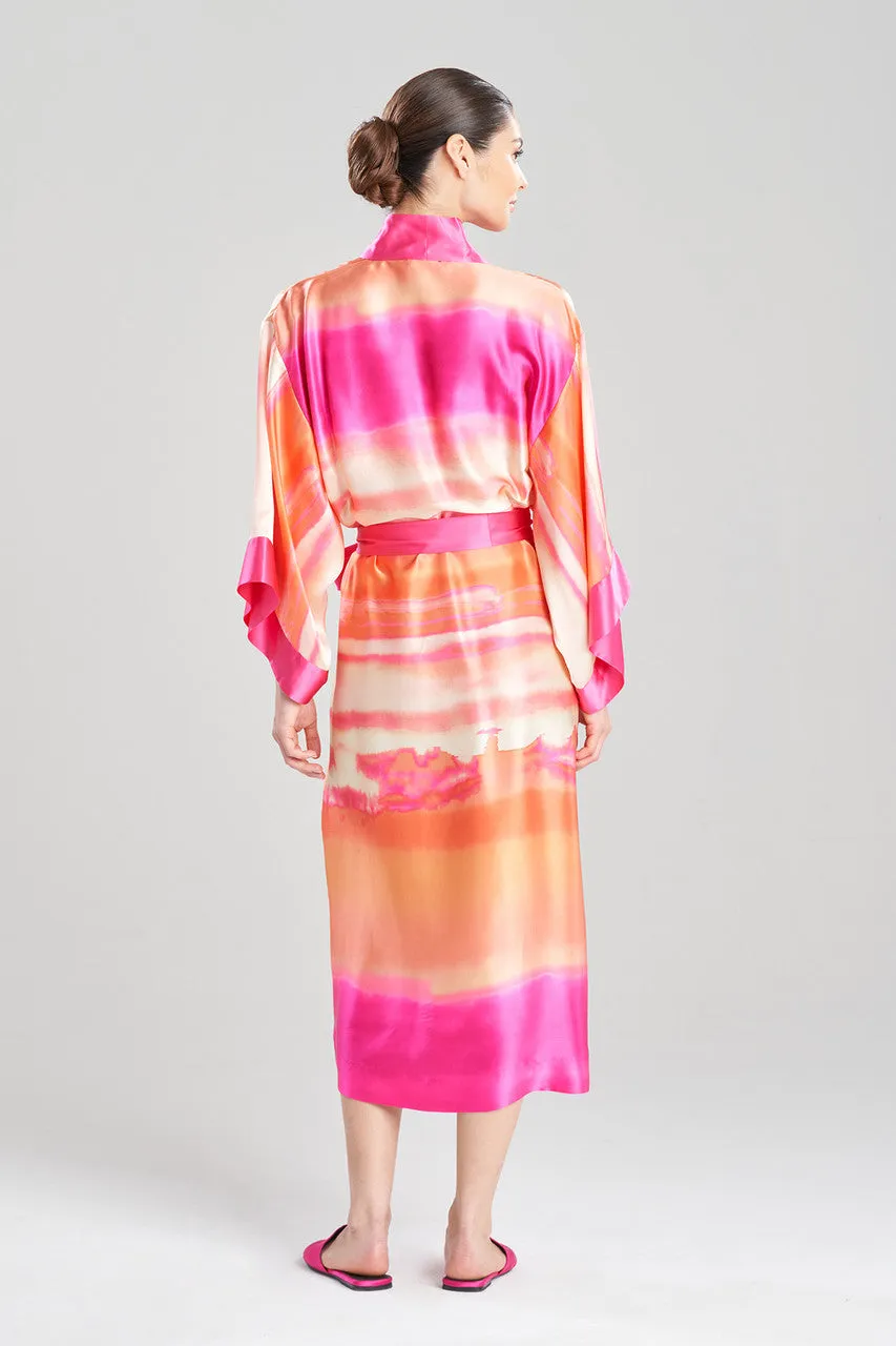 Minako Long Silk Robe