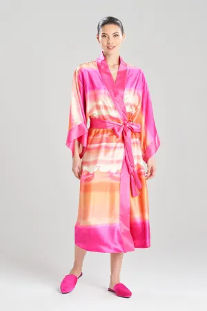 Minako Long Silk Robe