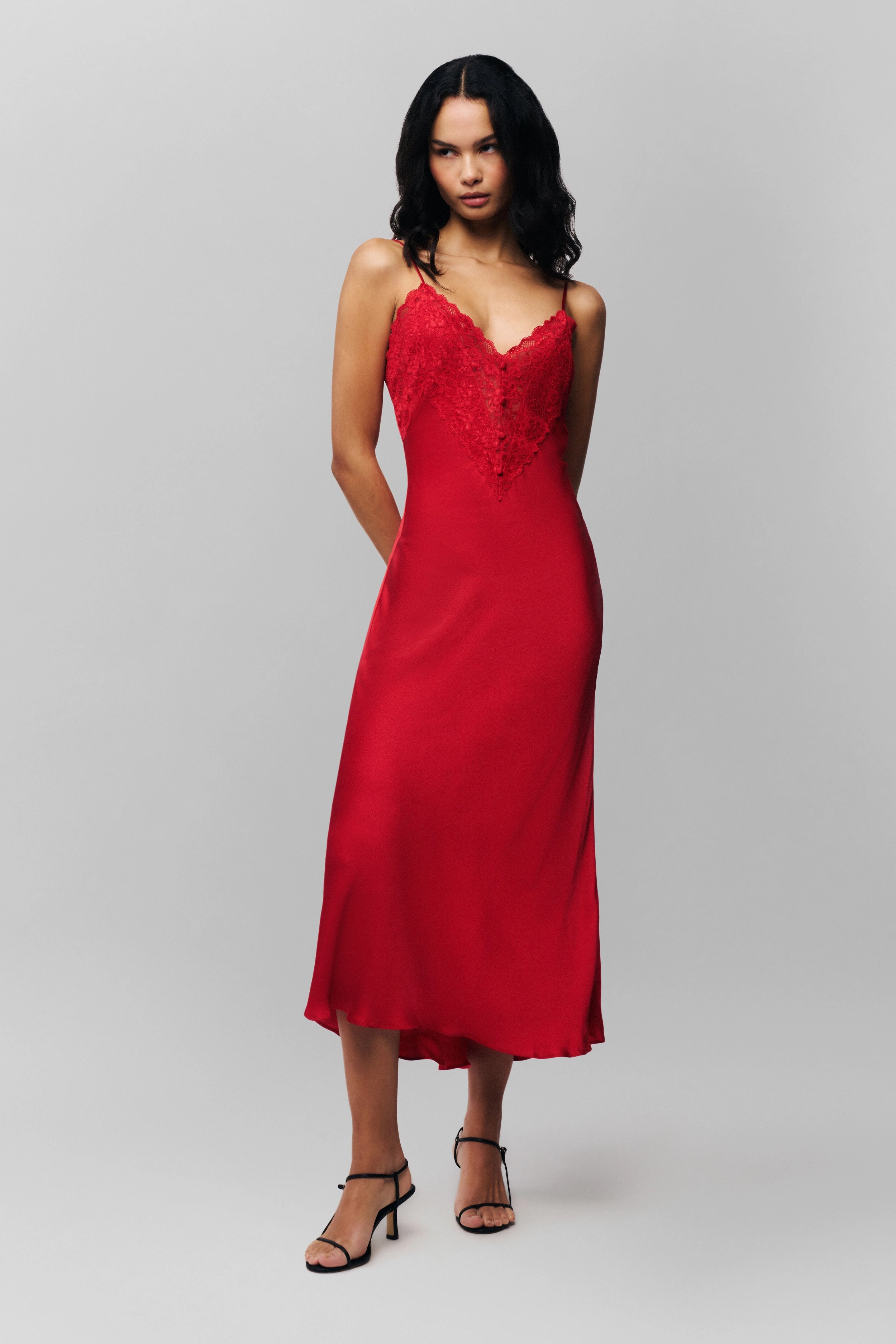 Nova Slip Midi Dress Office Smart summer look