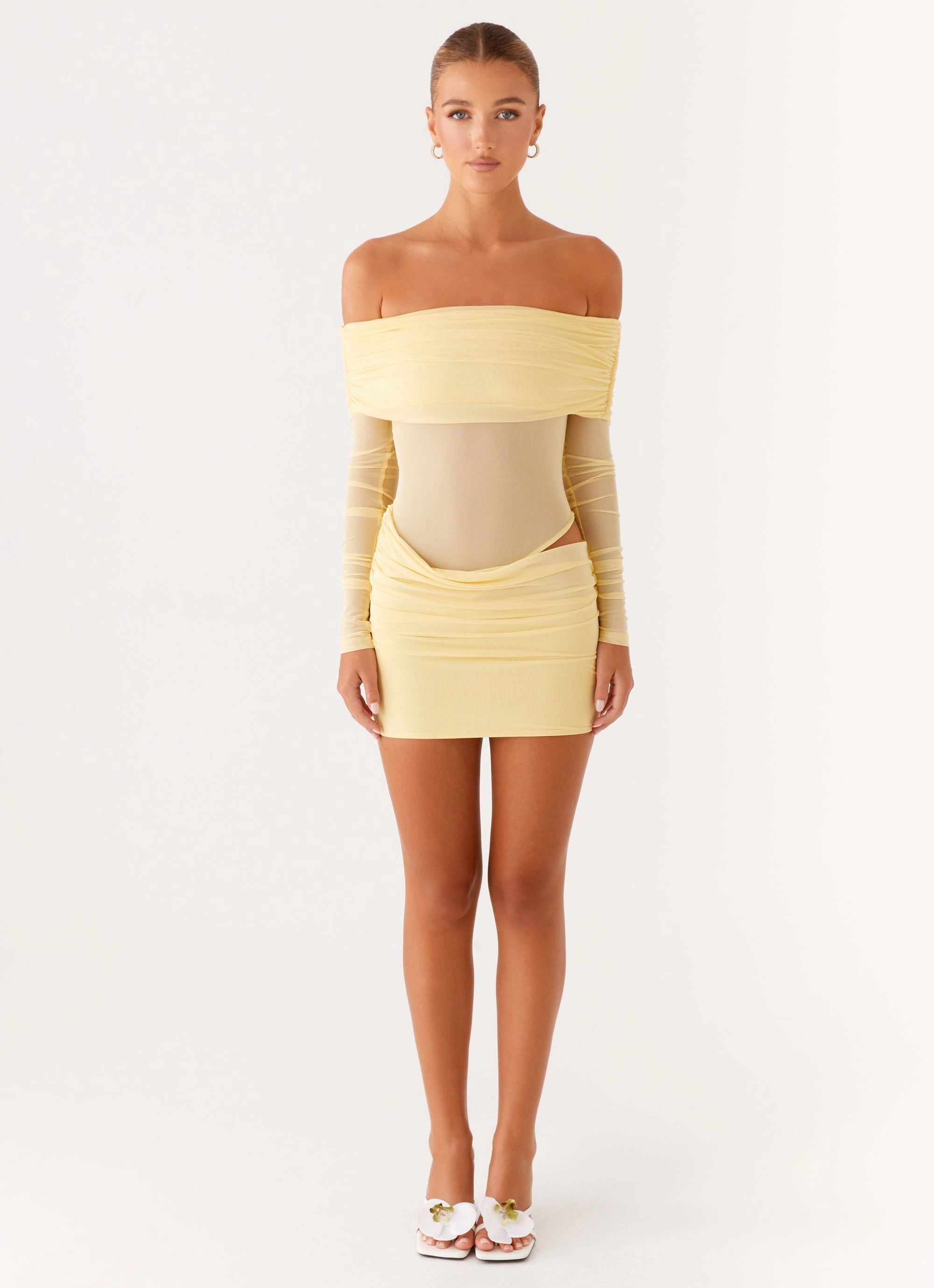No Doubt Mini Dress - Yellow Fair trade