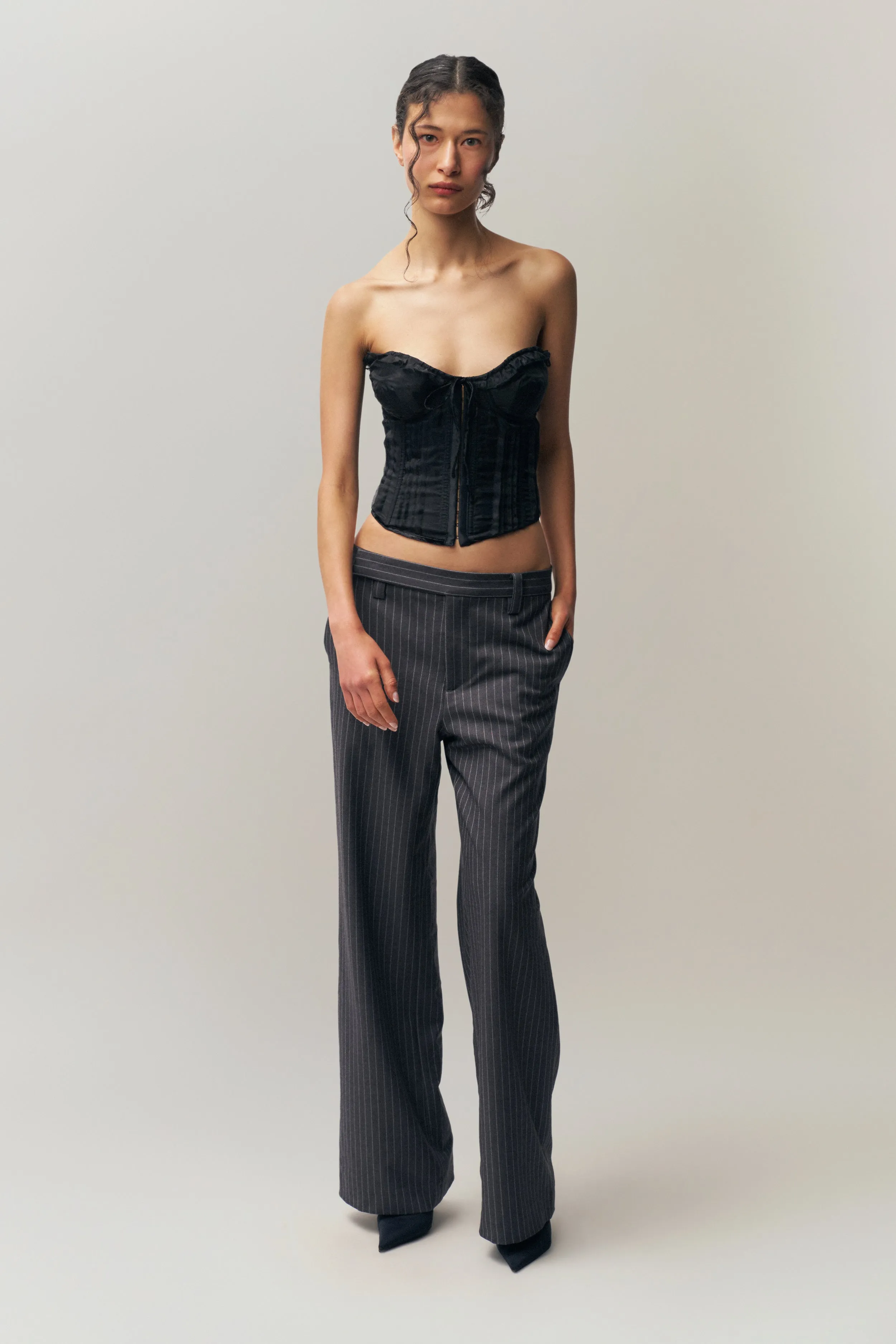 Raina Pinstripe Pant Practical Look