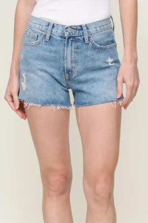Relaxed Distressed Short Training Comfort Flexible Fabric