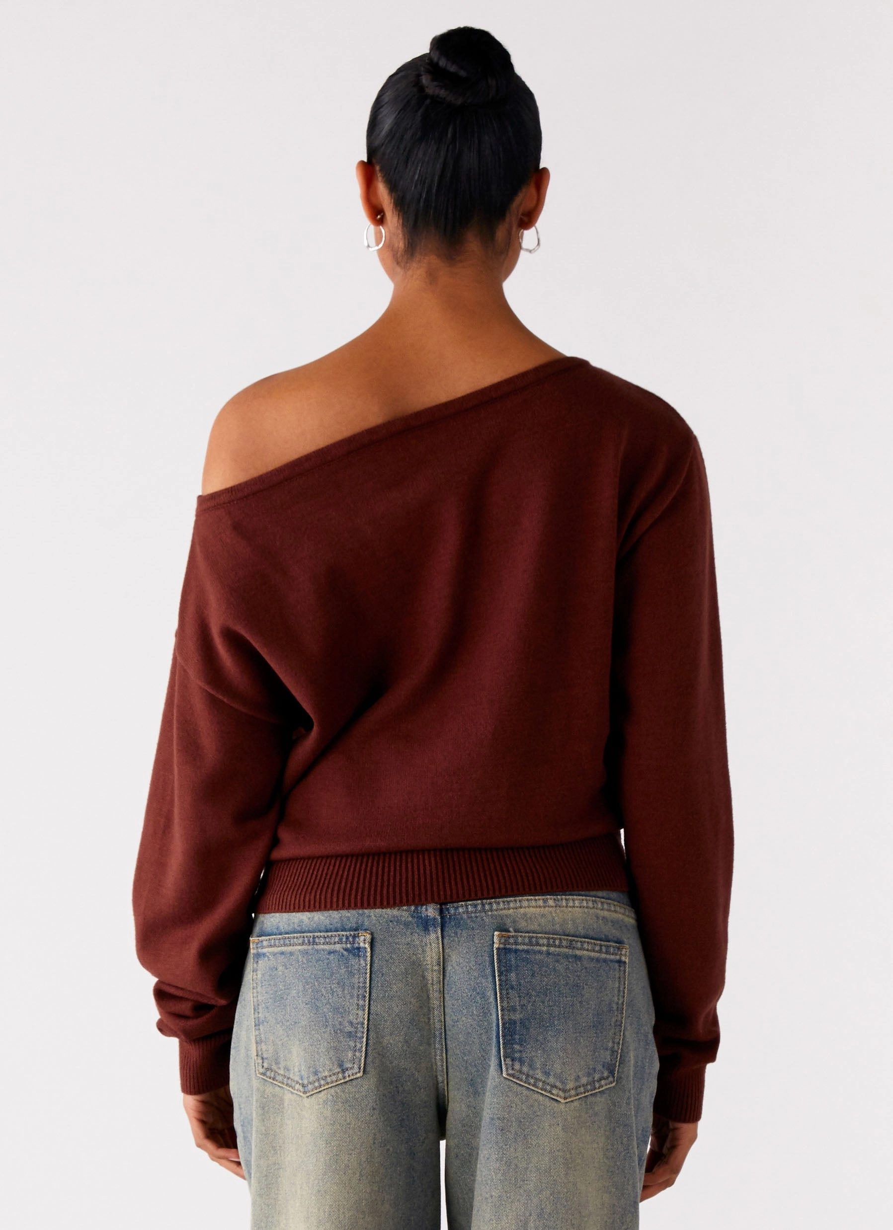 Eco Friendly Fabric Jaelin Asymmetric Top - Chocolate