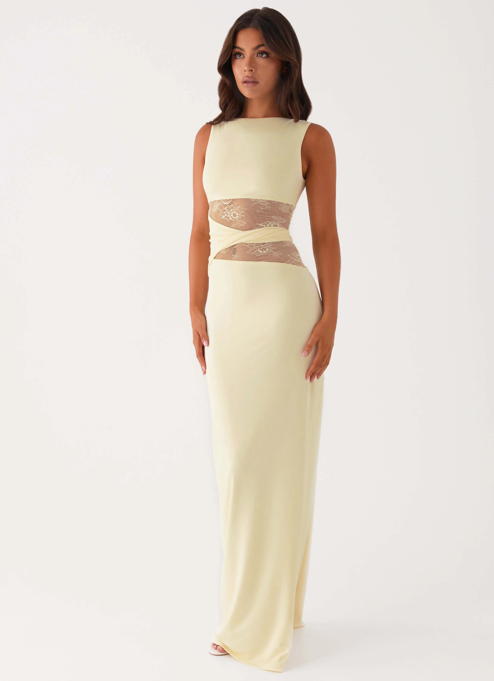 Karma Maxi Dress - Yellow Pleat Breeze