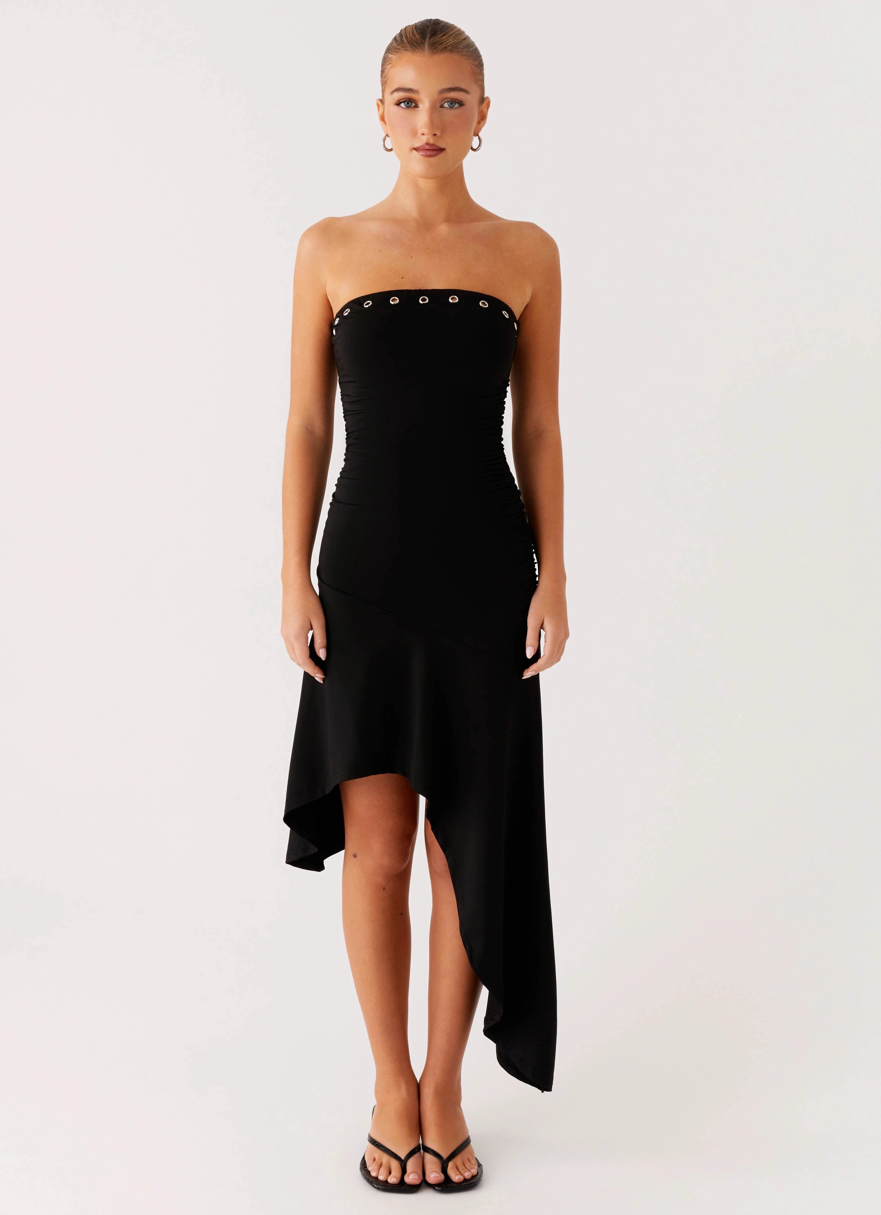 Unapologetic Midi Dress - Black Neat Finish Everyday Comfort