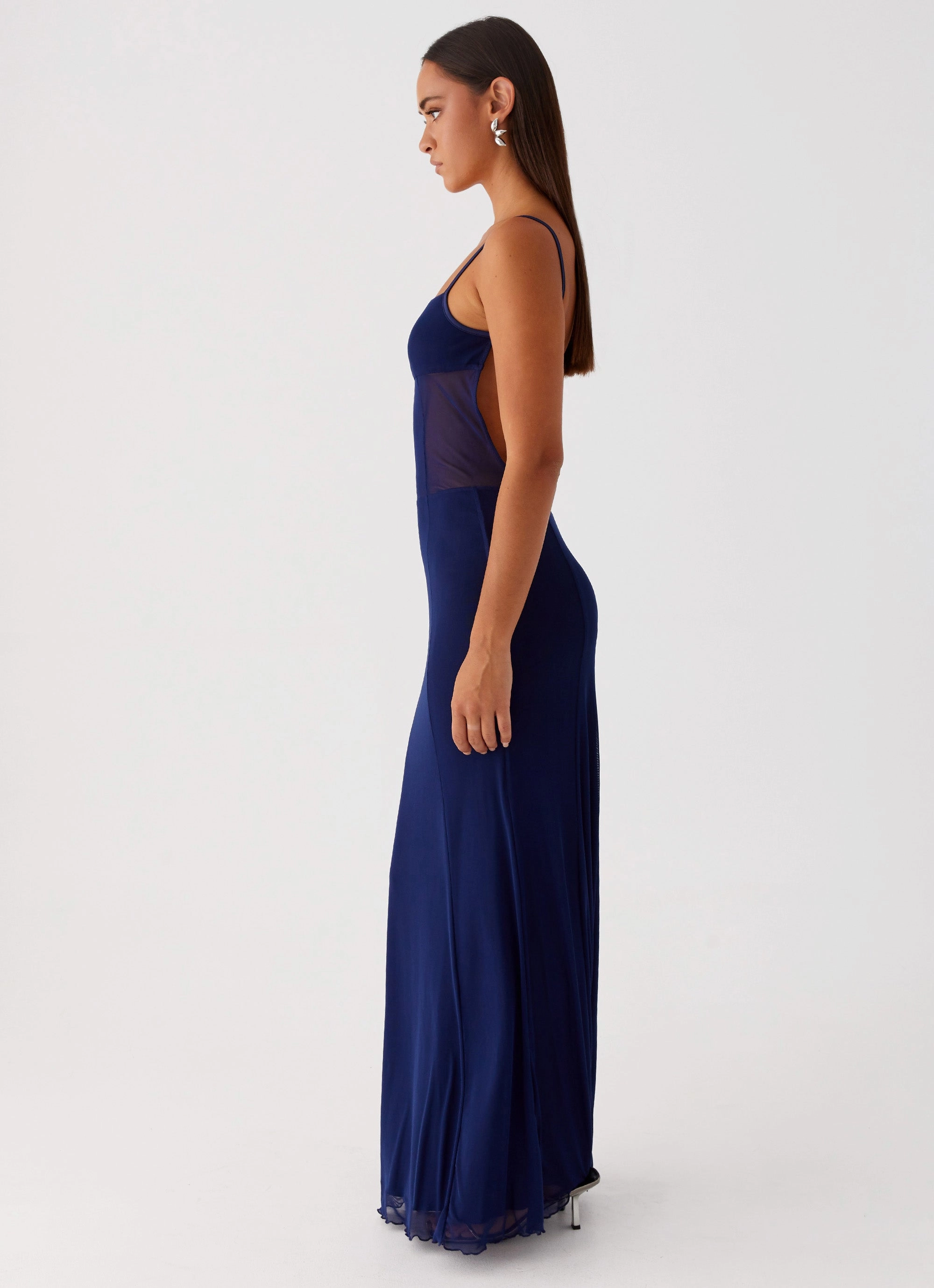 Chic Comfort Look Short Sleeve Miranda Maxi Dress - Navy