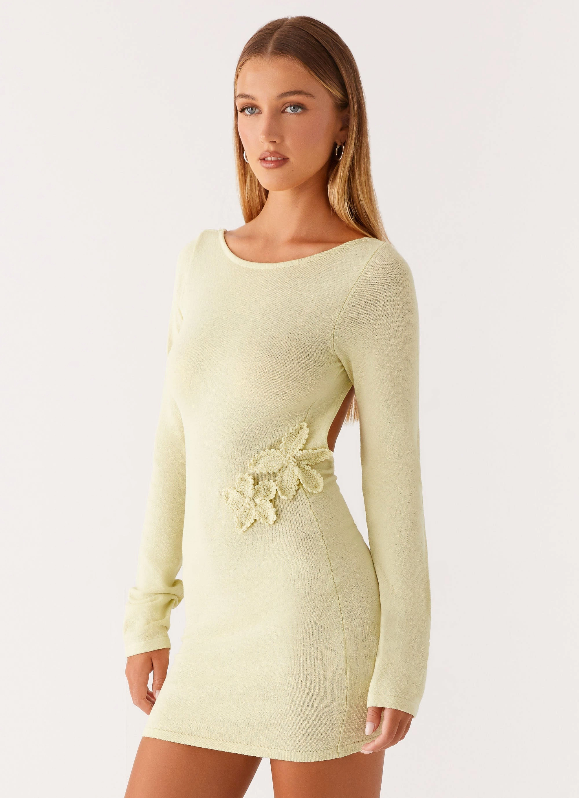 Slim Silhouette Miriam Knit Mini Dress - Green