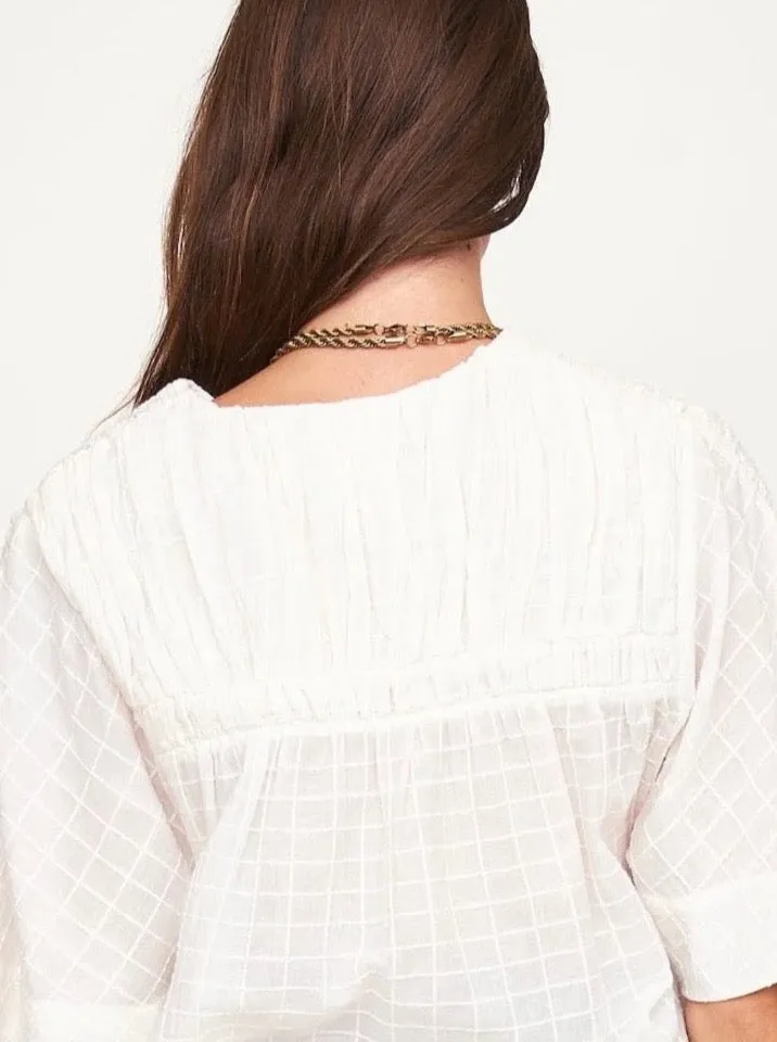BlendMaterials Mirth Marrakesh Top in White