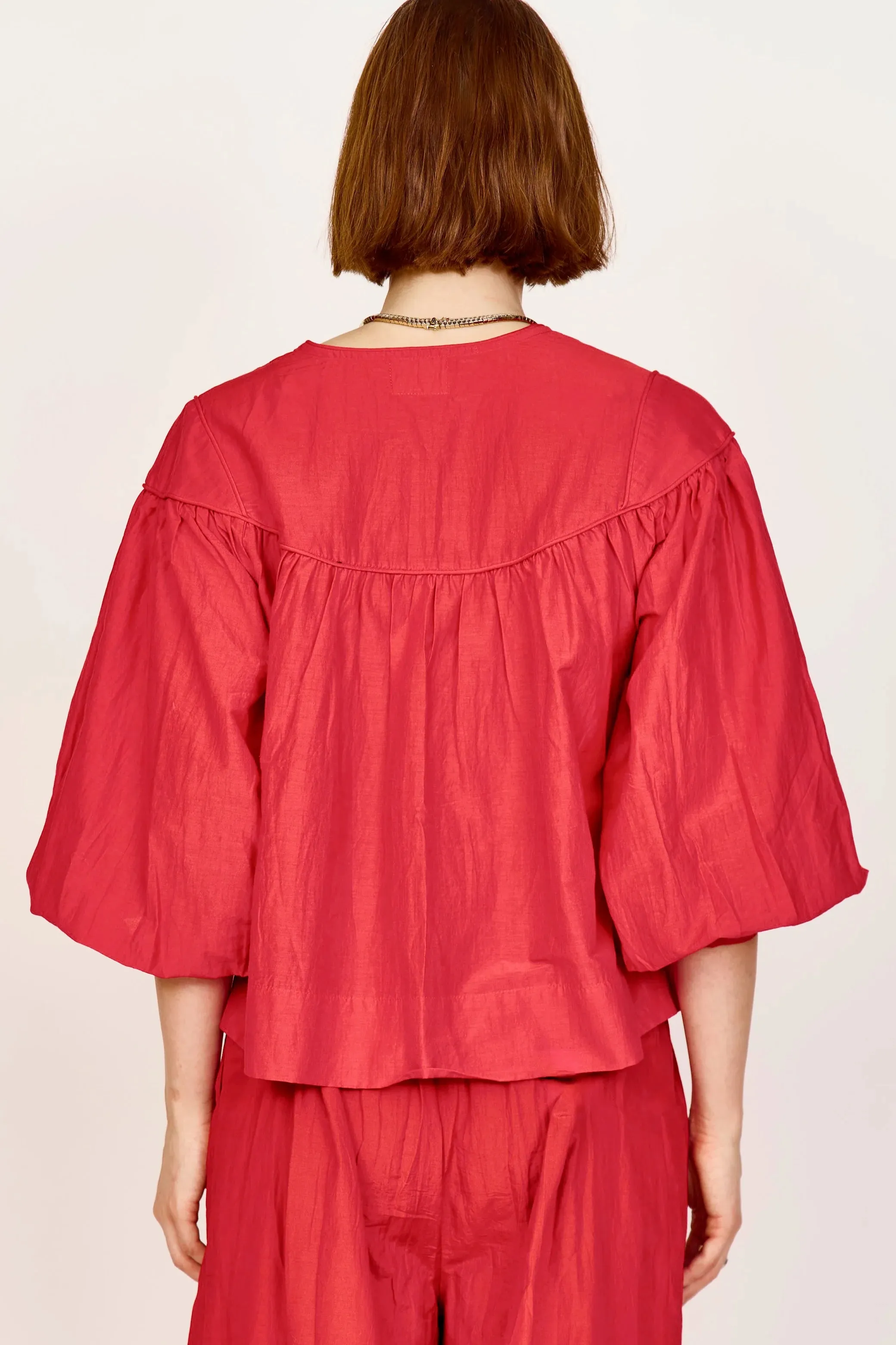 Mirth Oslo Blouse Red Reverseble Design