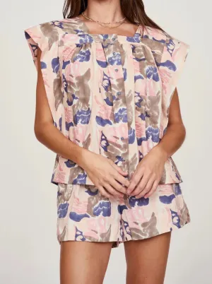 Sweat Absorbing Lining Odor Resistant Coating Mirth Pueblo Top in Reef In Shortcake