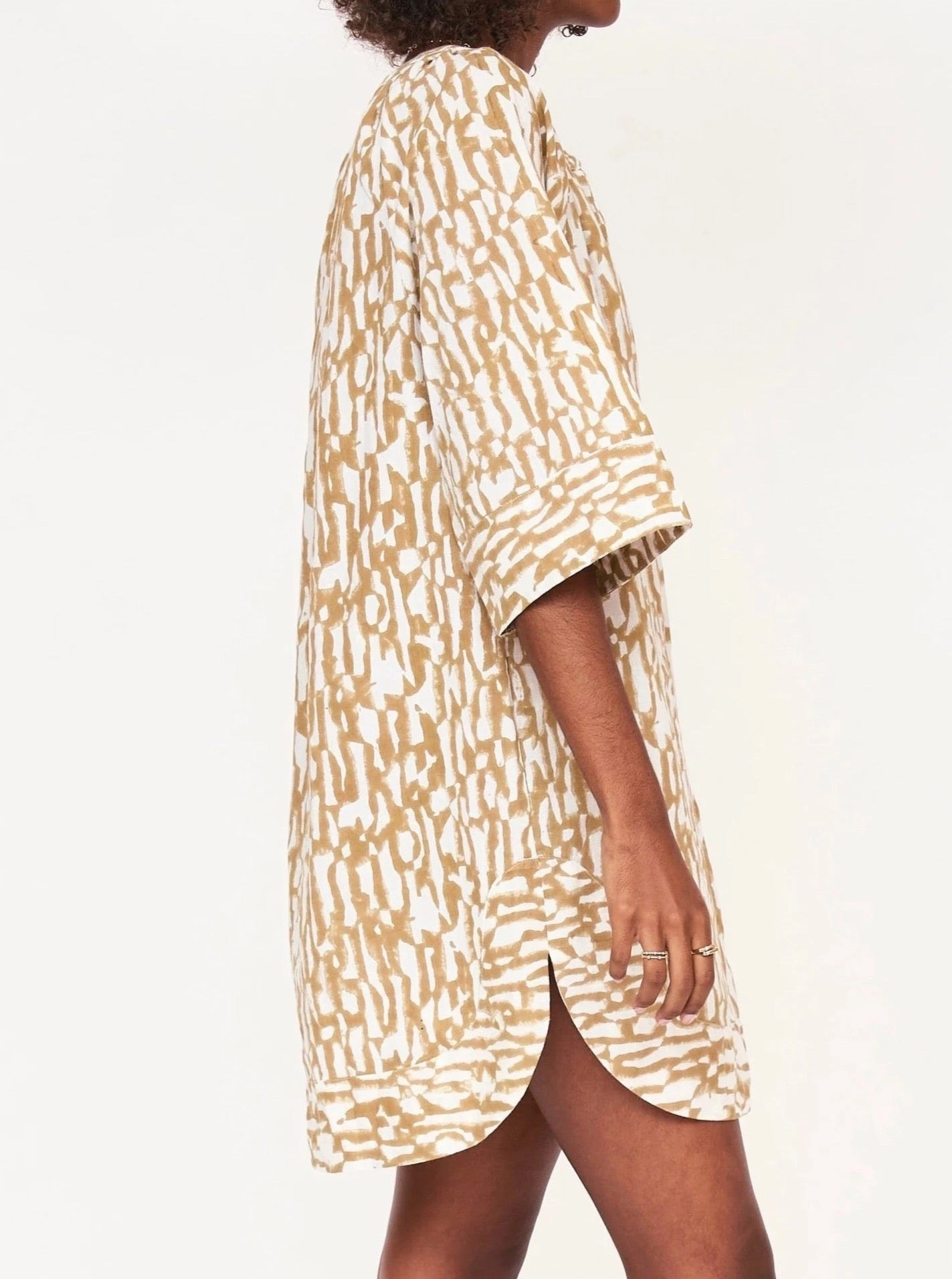 Cozy Layers Mirth Palm Springs Short Dress in Driftwood