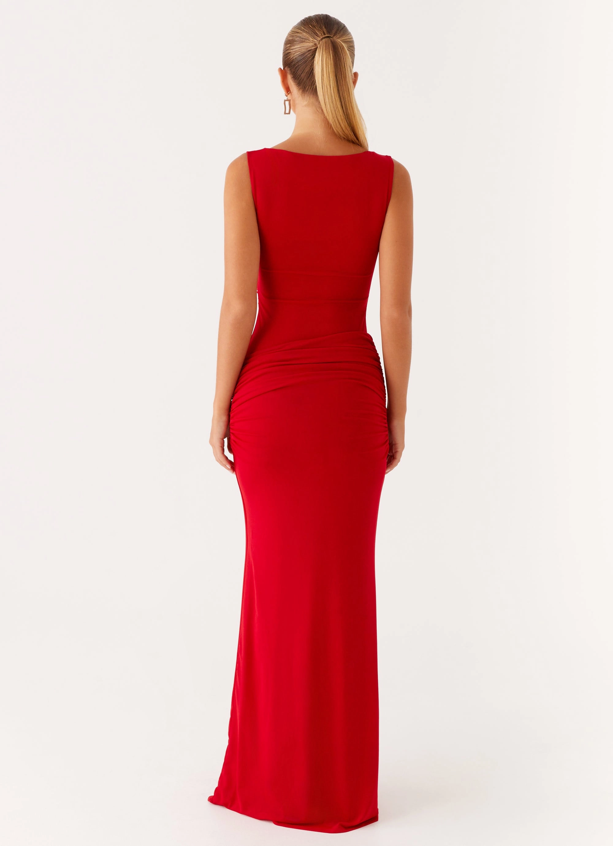 Family Warm Beach Walk Missy Maxi Dress - Red