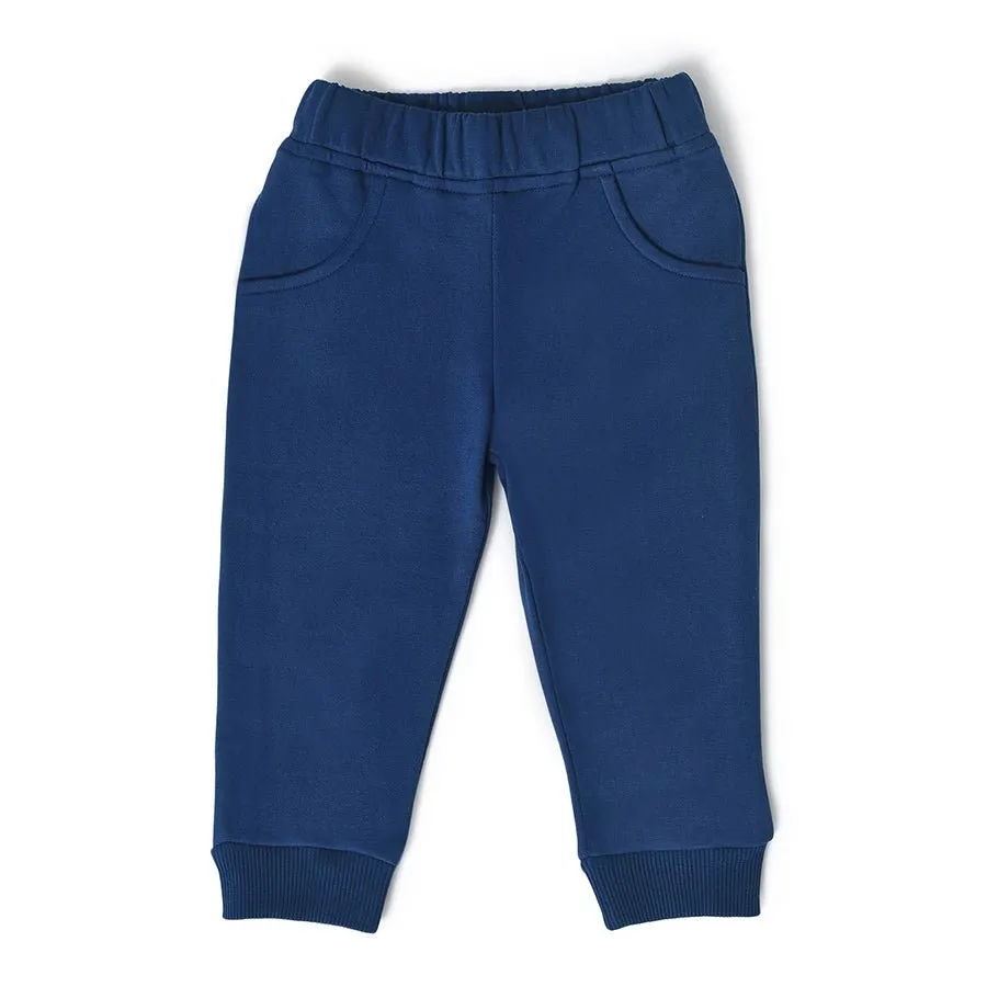 Misty Navy Sweatshirt & Pajama  Set