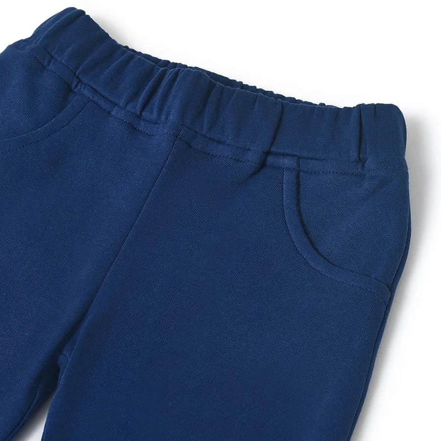 Misty Navy Sweatshirt & Pajama  Set