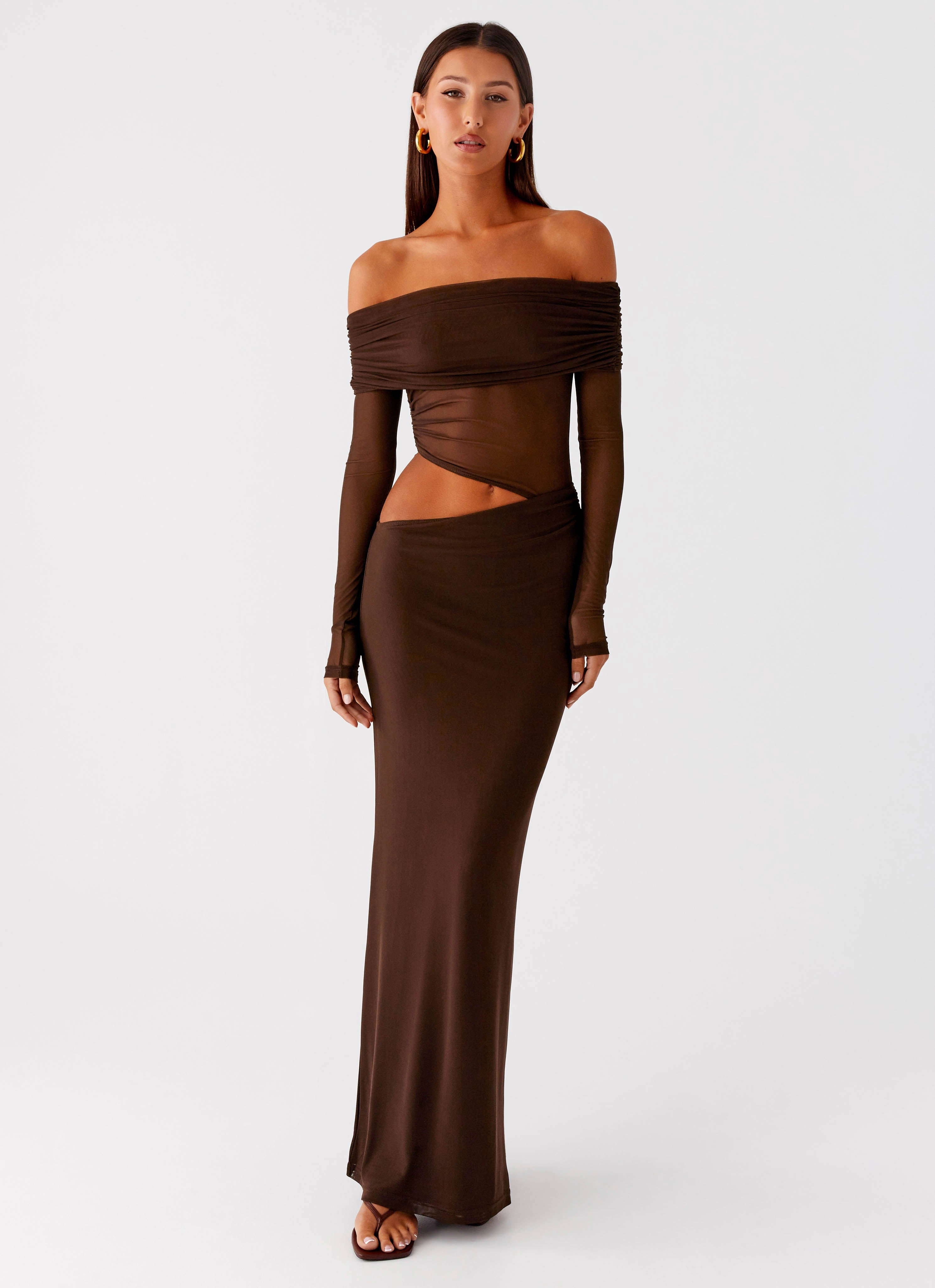 Chic Vibe Trend Fit Emery Maxi Dress - Chocolate