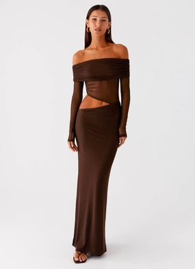 Chic Vibe Trend Fit Emery Maxi Dress - Chocolate
