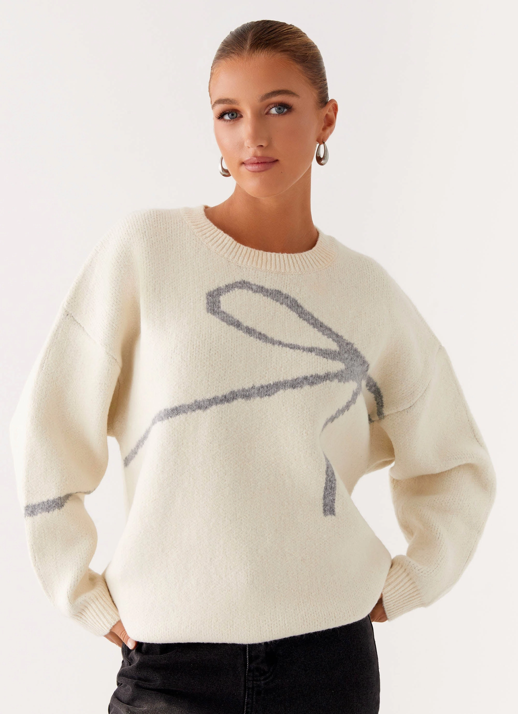 Dreamwood Knit Sweater - Ivory Microfiber Shell